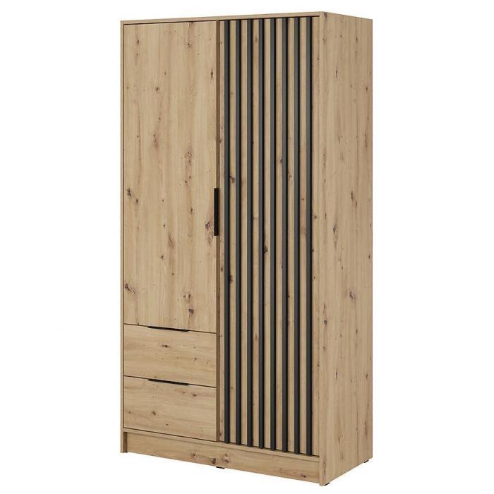 Nelly 2D Wardrobe – Artisan Oak 105 cm