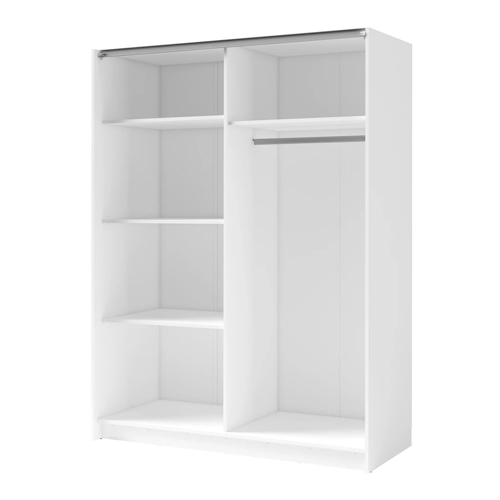 MO Dalia White Wardrobe with Mirror – 150.5 cm