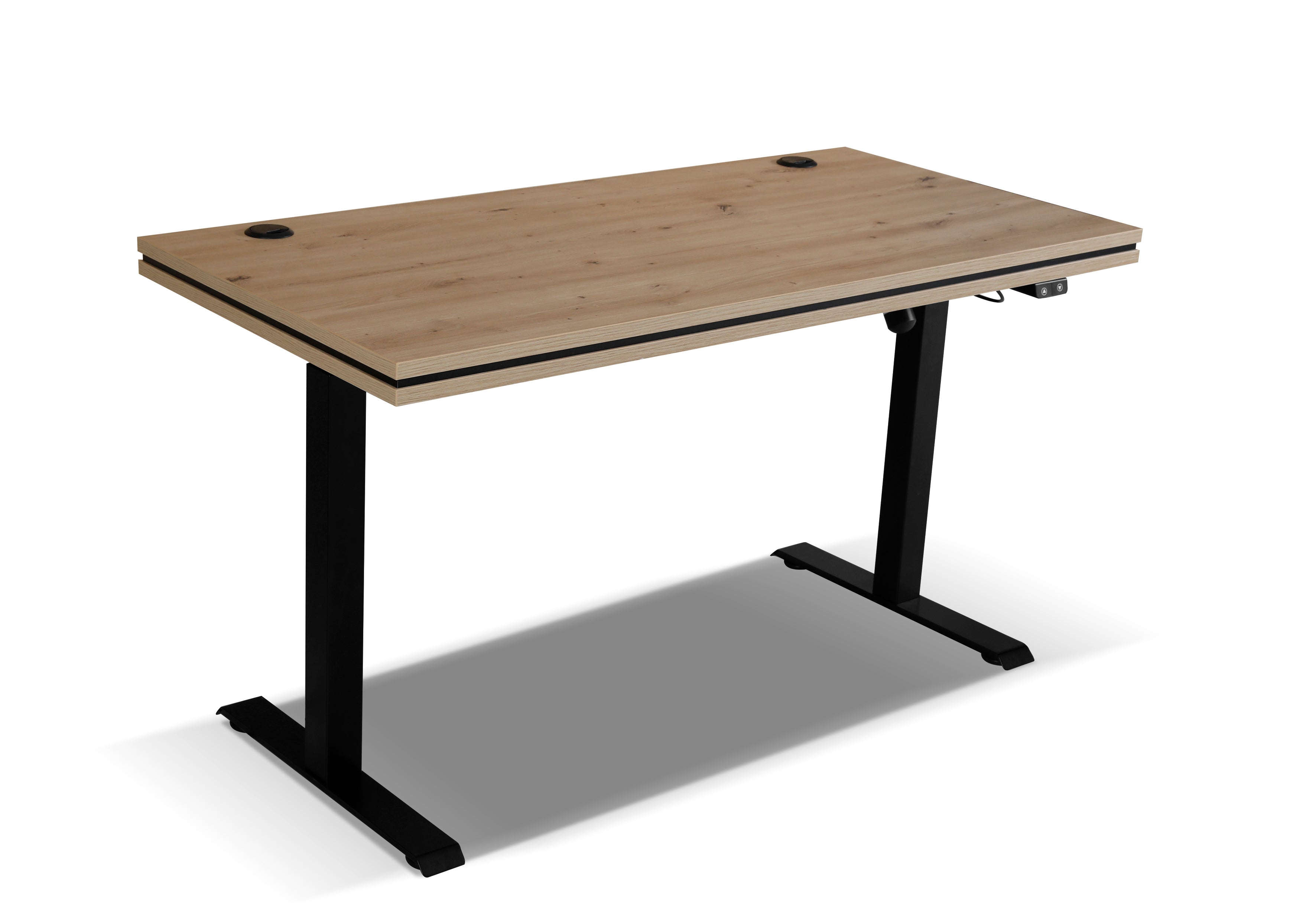 LE Malta 161 Electric Height Adjustable Desk in Artisan Oak