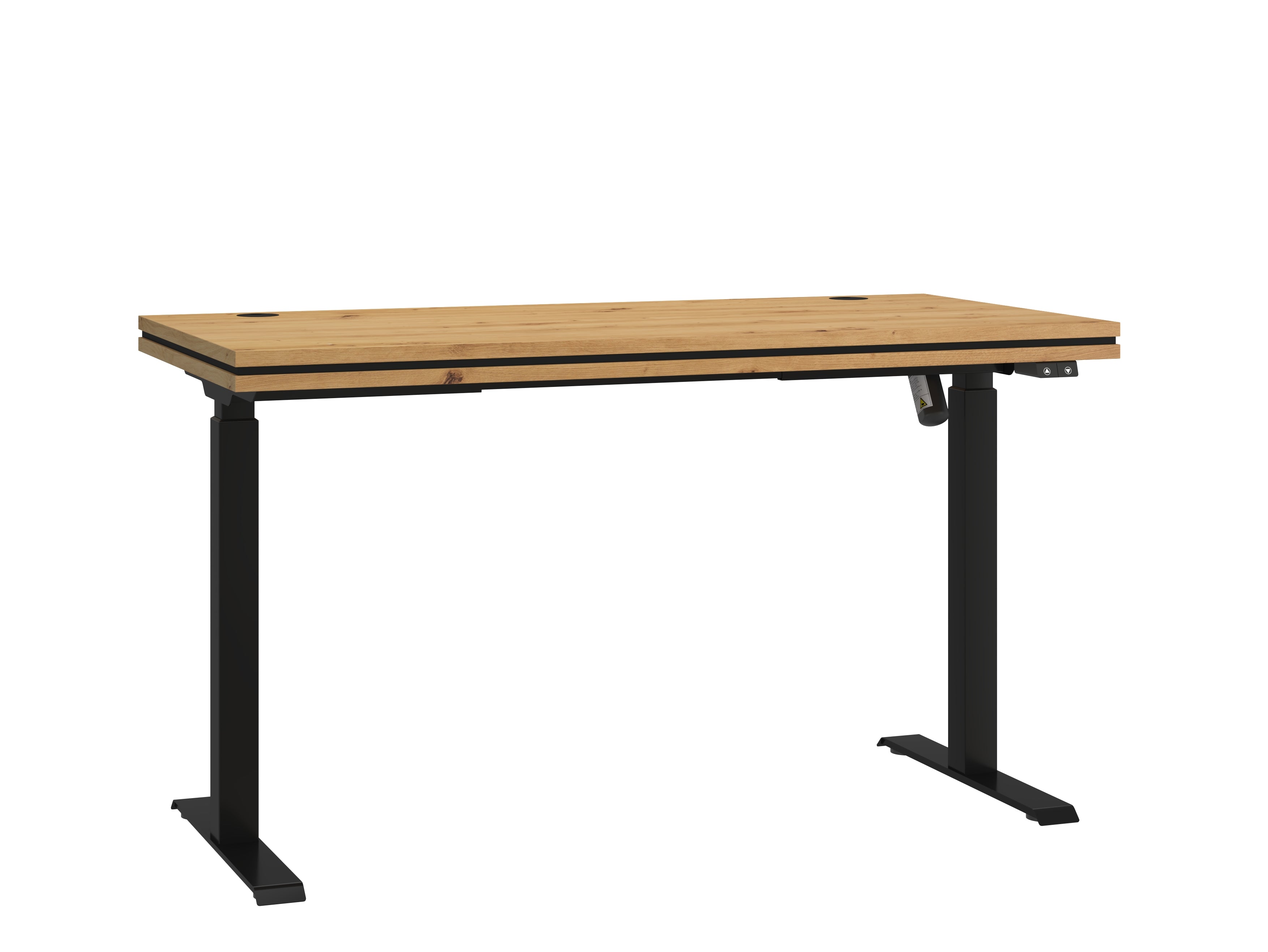 LE Malta 161 Electric Height Adjustable Desk in Artisan Oak