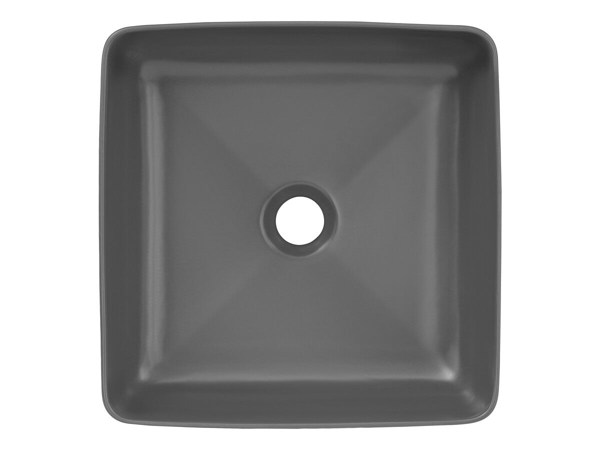Slim 40 Countertop Basin – Matt Grey, 37×37 cm