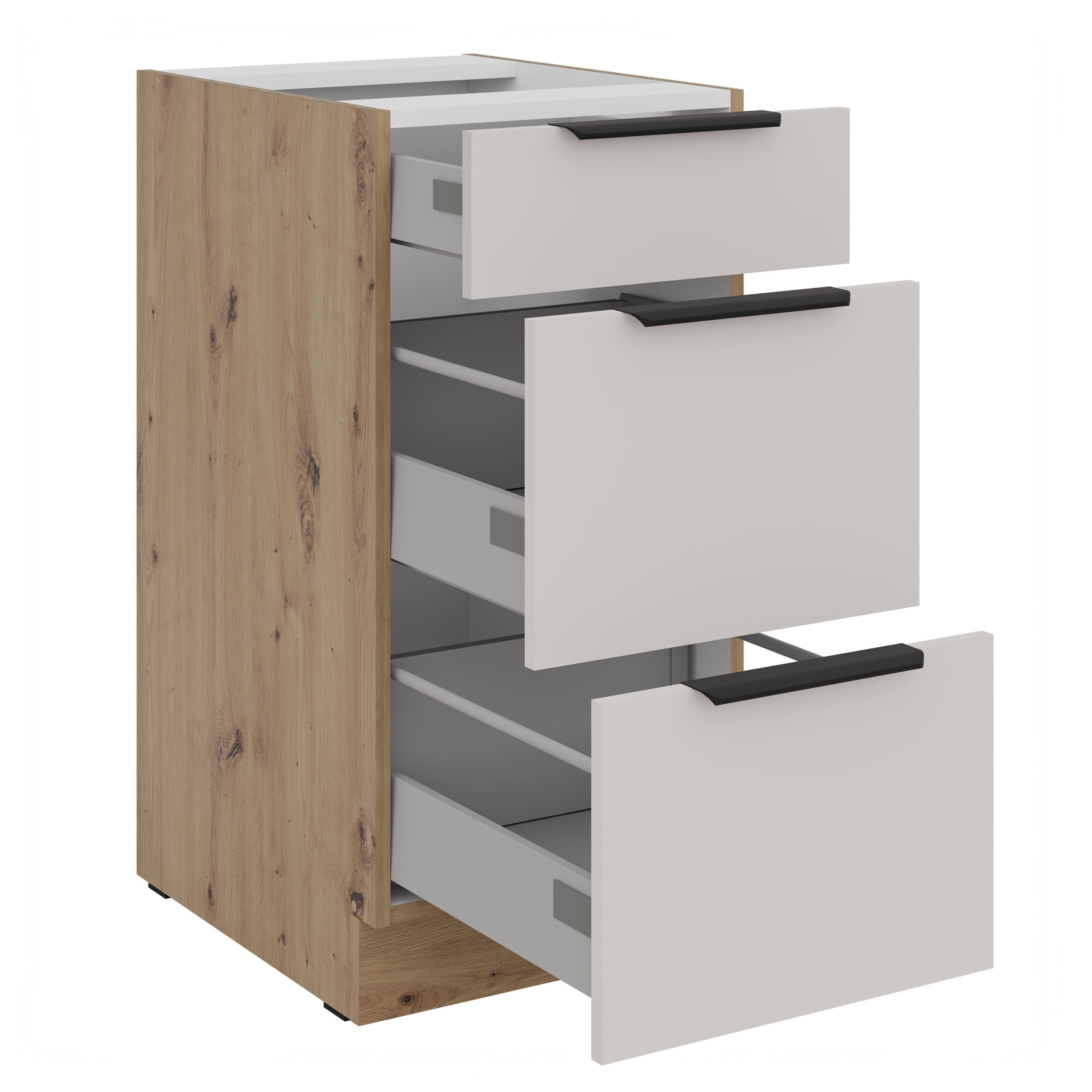 LE Solea Base Kitchen Cabinet 40x82x52 cm – Cashmere / Artisan Oak