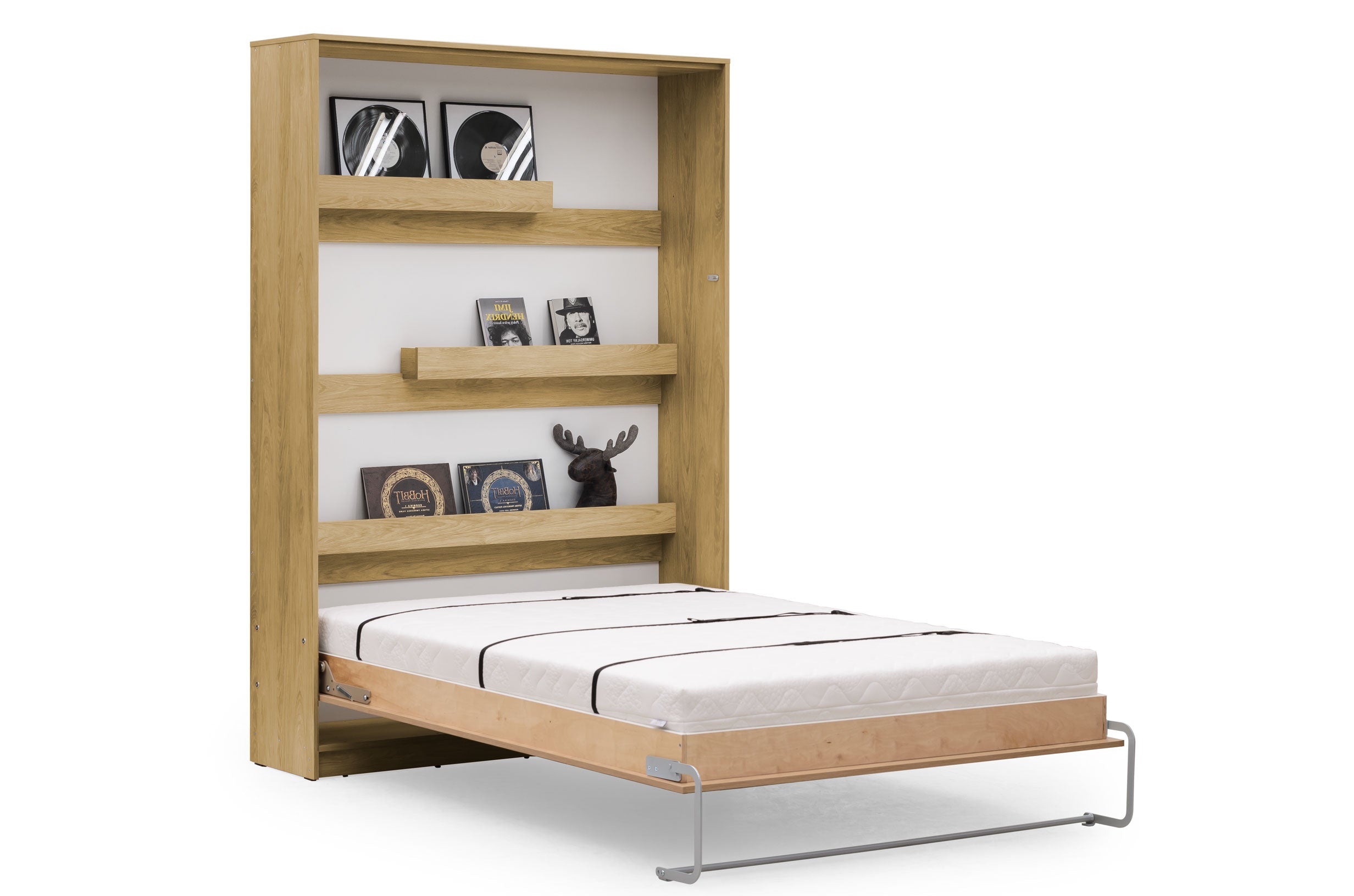 Customizable Murphy Bed Basic Vertical Furniture Set Sonoma Oak 90, 120, 140 x 200 cm