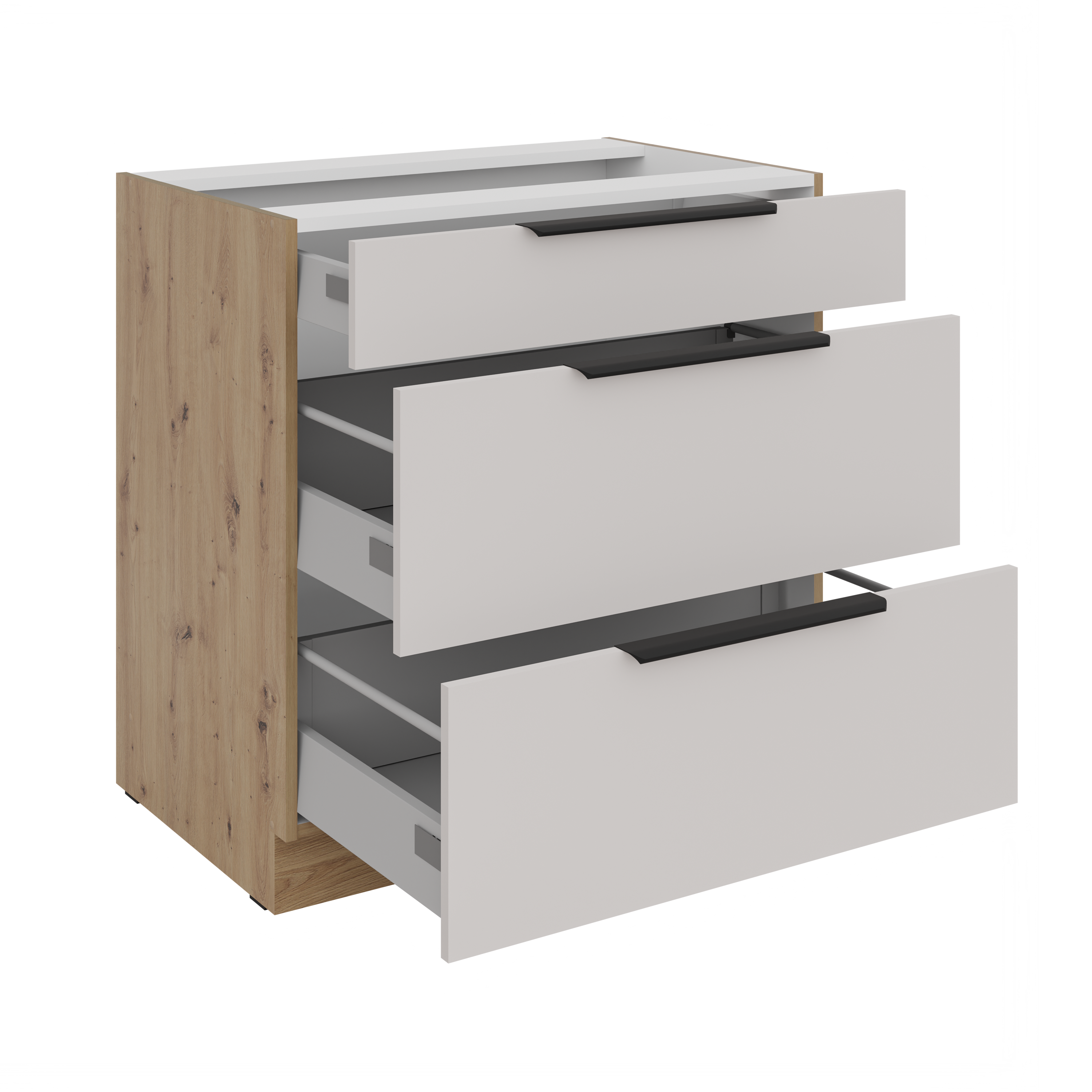 LE Solea Base Cabinet 80x82x52 cm– Cashmere / Artisan Oak