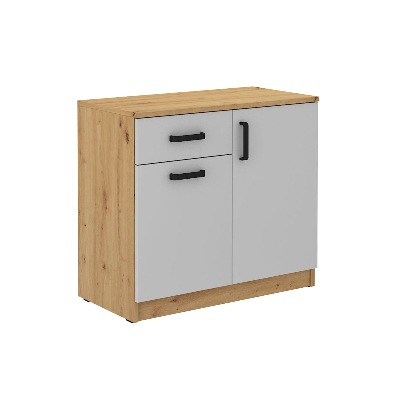LE Malta 820 2F1S Sideboard in Light Grey & Artisan Oak
