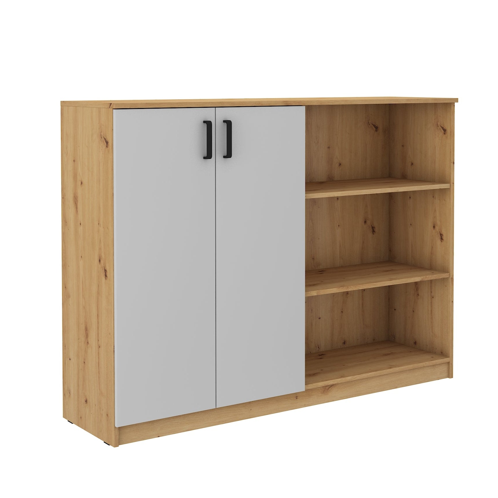 LE Malta 850 2F Sideboard in Light Grey & Artisan Oak