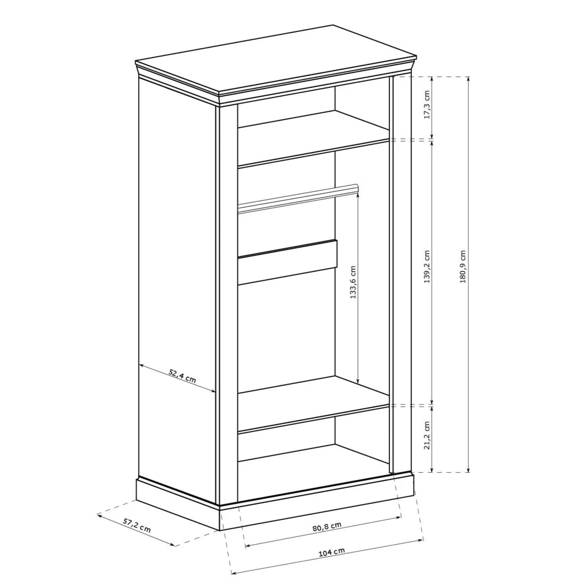 S-Antica A-16 Wardrobe Kraft Gold