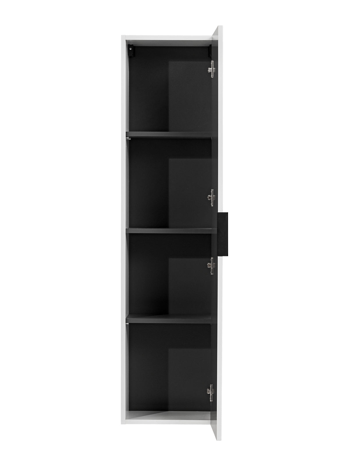 Adel White Tall Cabinet 1 Door – Matt White, 35x25x140 cm