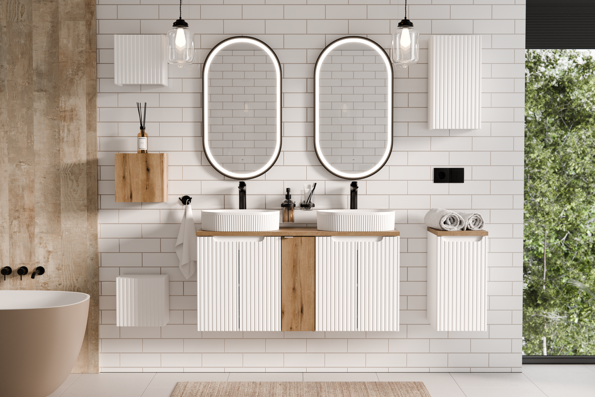 Nova White Qubik Open Wall Shelf – White Matt, 27 cm