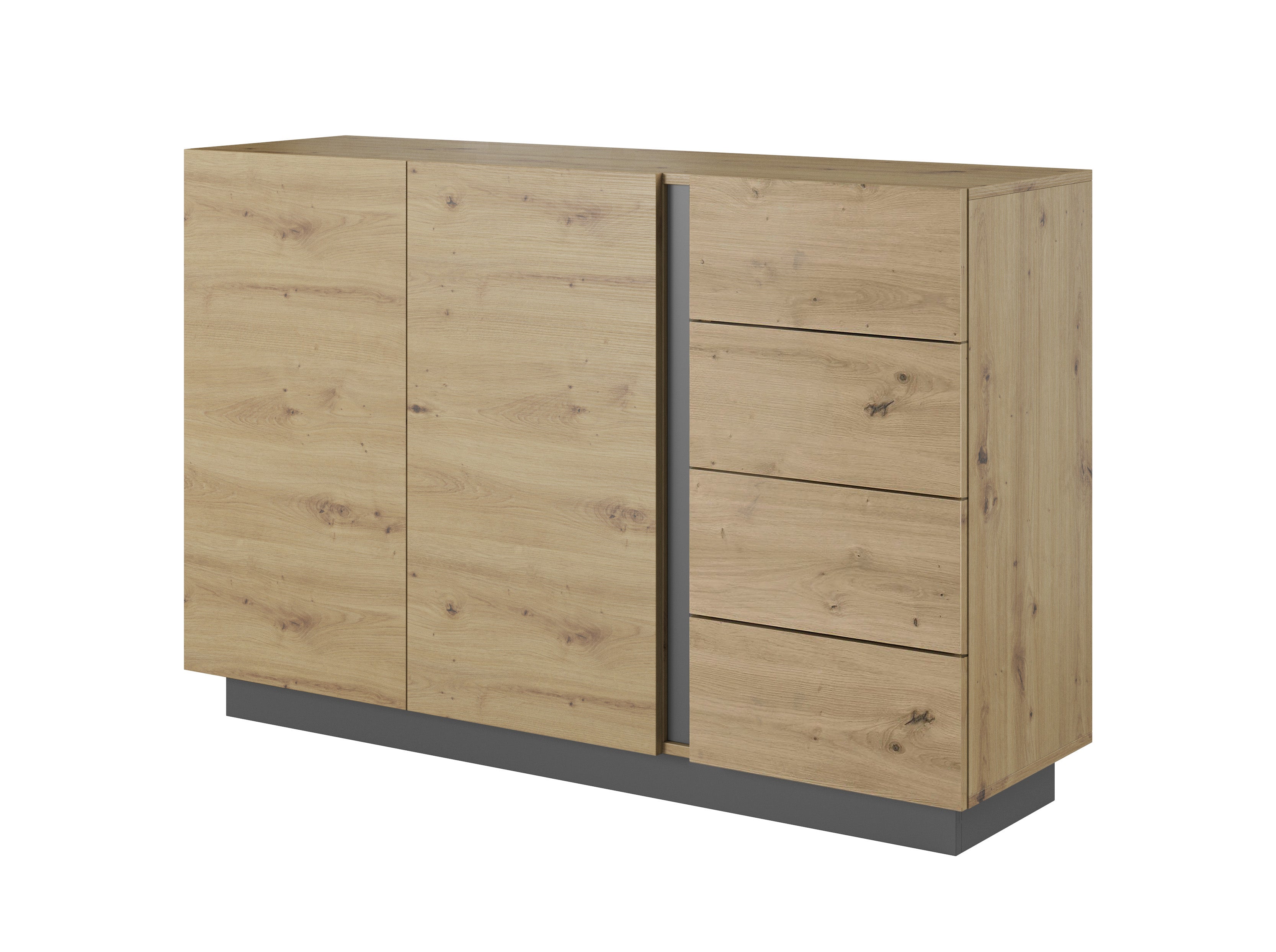 Lask ARCO Sideboard 138 with Drawers – 138.2 x 40 x 90.5 cm – Artisan Oak