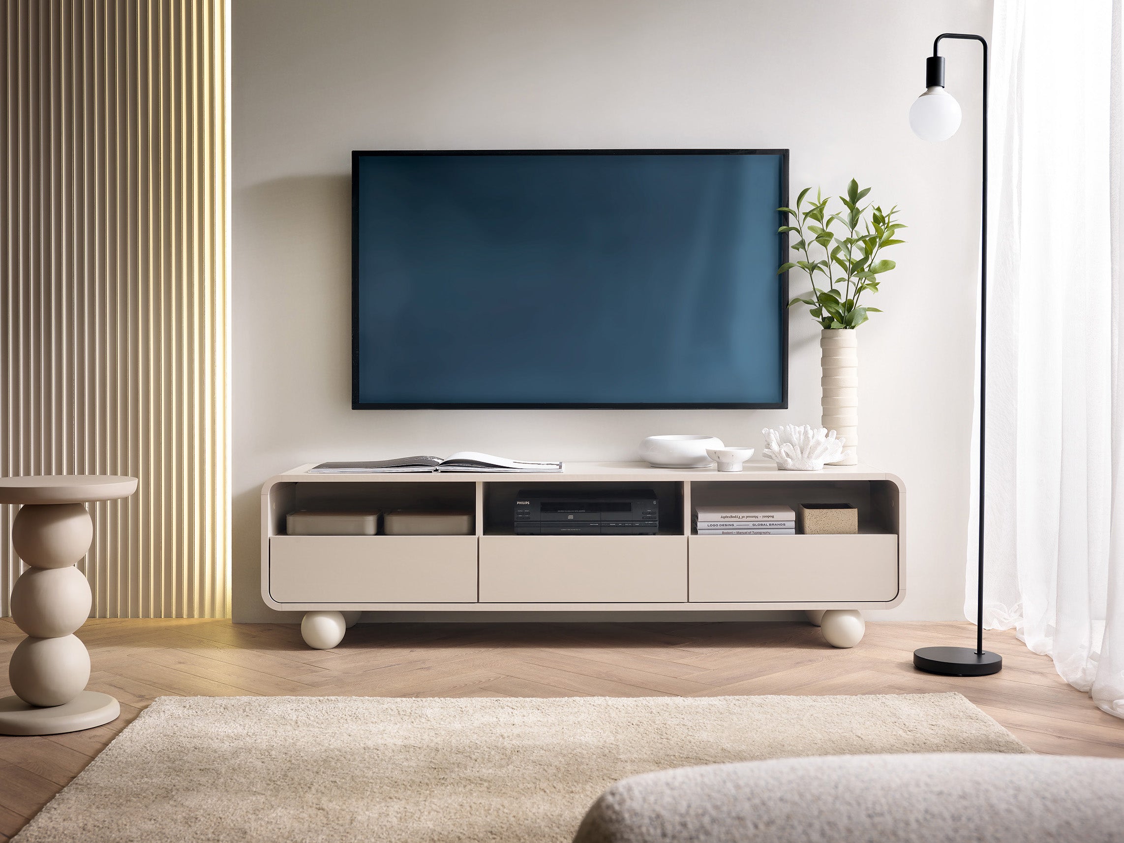 PI ALBION-TV Stand 160 cm- Cashmere