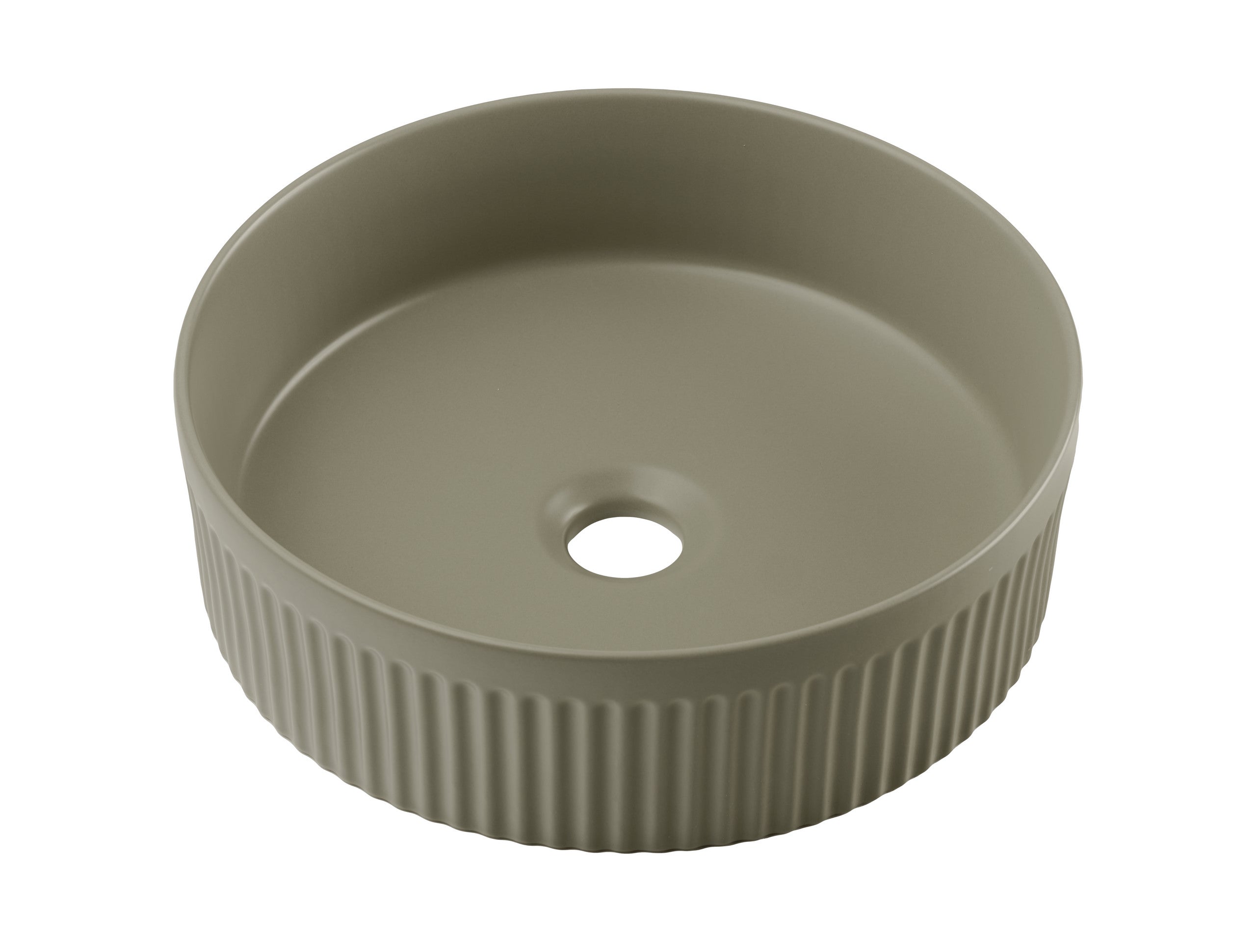 Beyond 2 Oliver Green Matt Countertop Basin – Ceramic, 36 cm