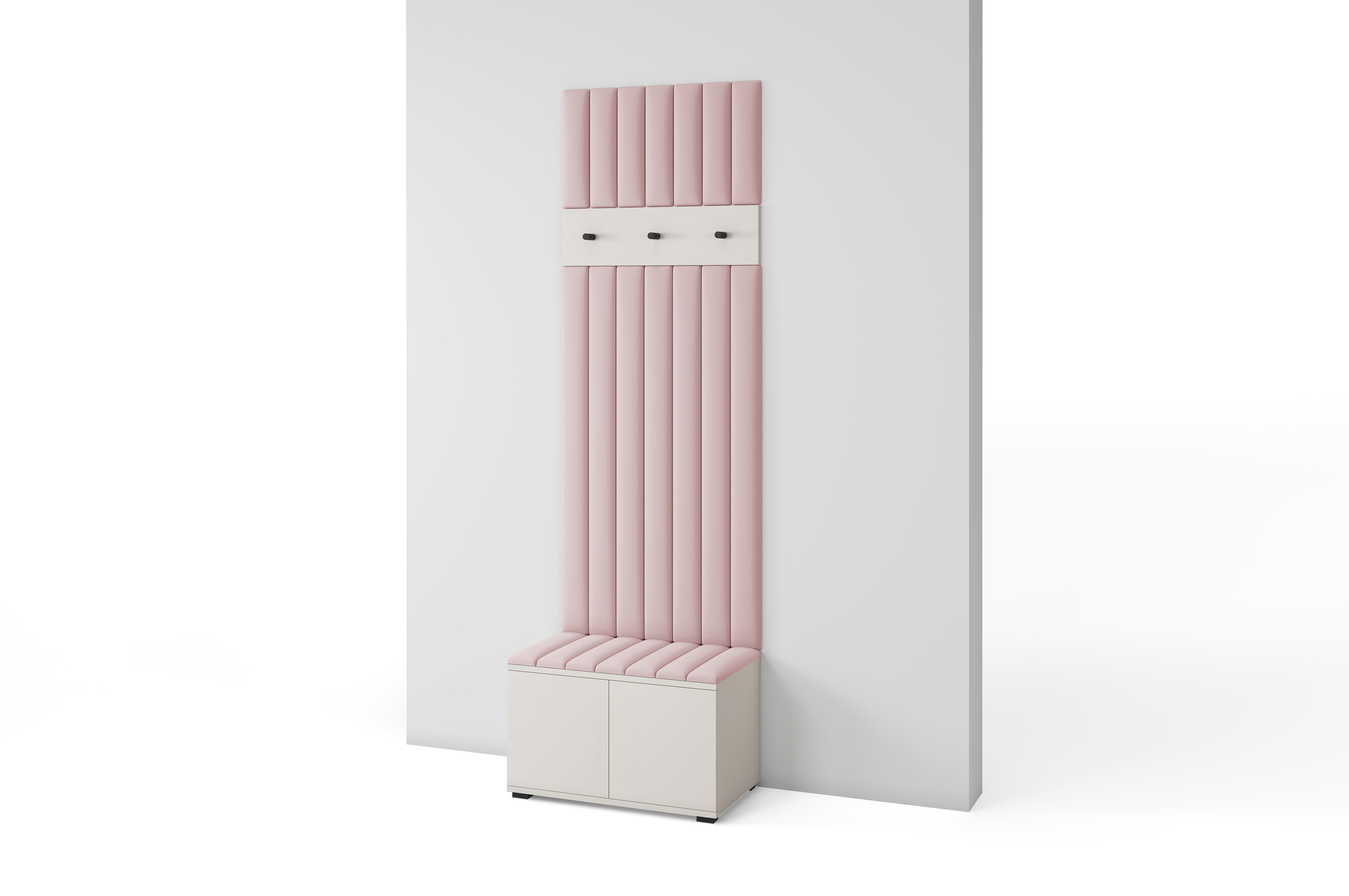 PK Bianco 16 Hallway Wardrobe Set - Upholstered Panels in Various Colours