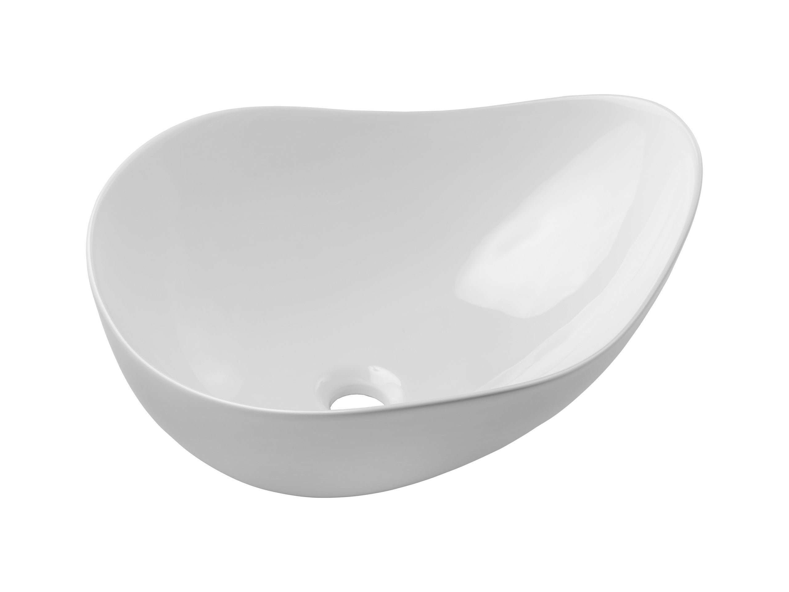 Cloud Free White Gloss Countertop Basin – Ceramic, 51 cm