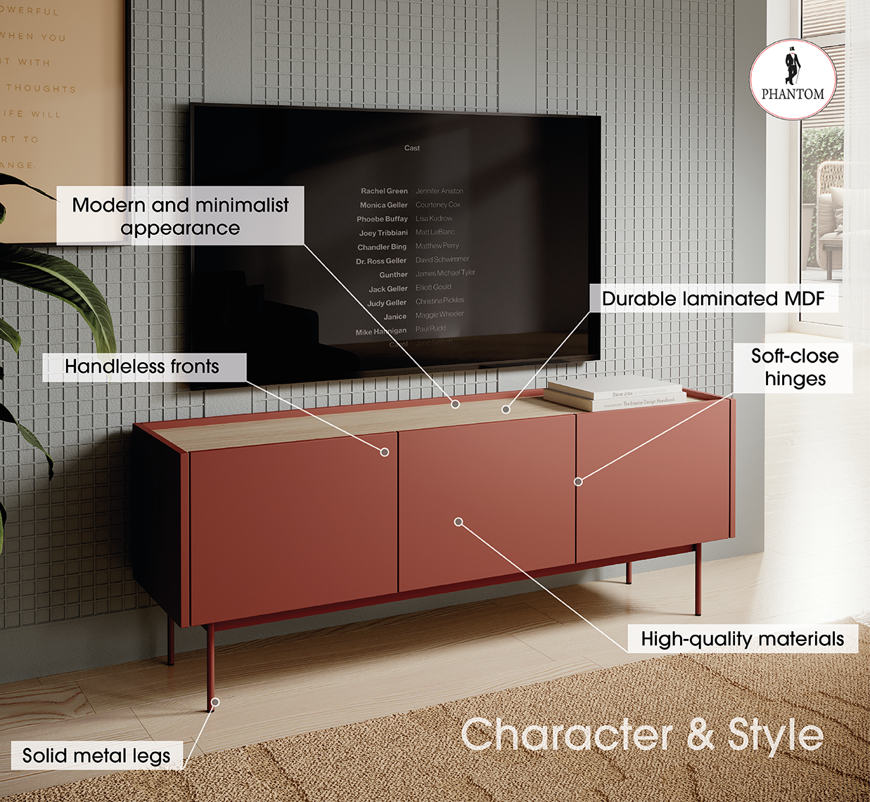 Color TV Stand Cashmere