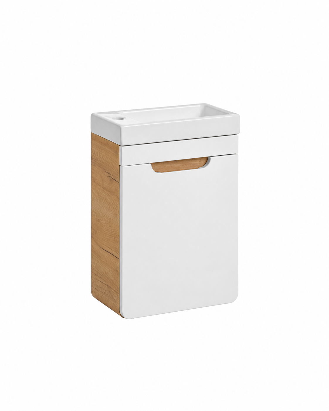 Aruba White Vanity Unit – Craft Oak / White Gloss | 40 & 50 cm | Build Your Bathroom