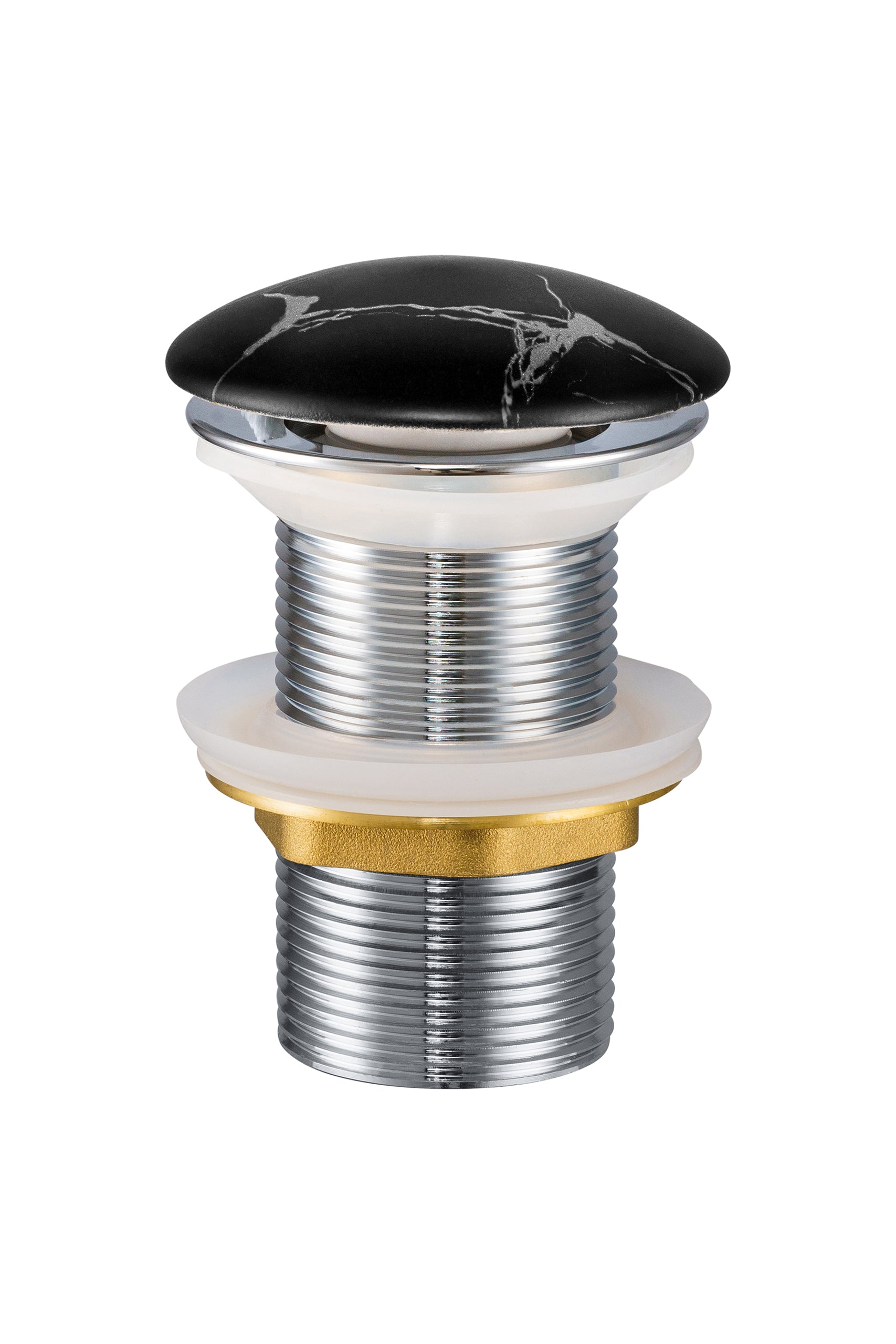 Click-Clack Basin Waste – Matt Black Marble, T201M-B2-3