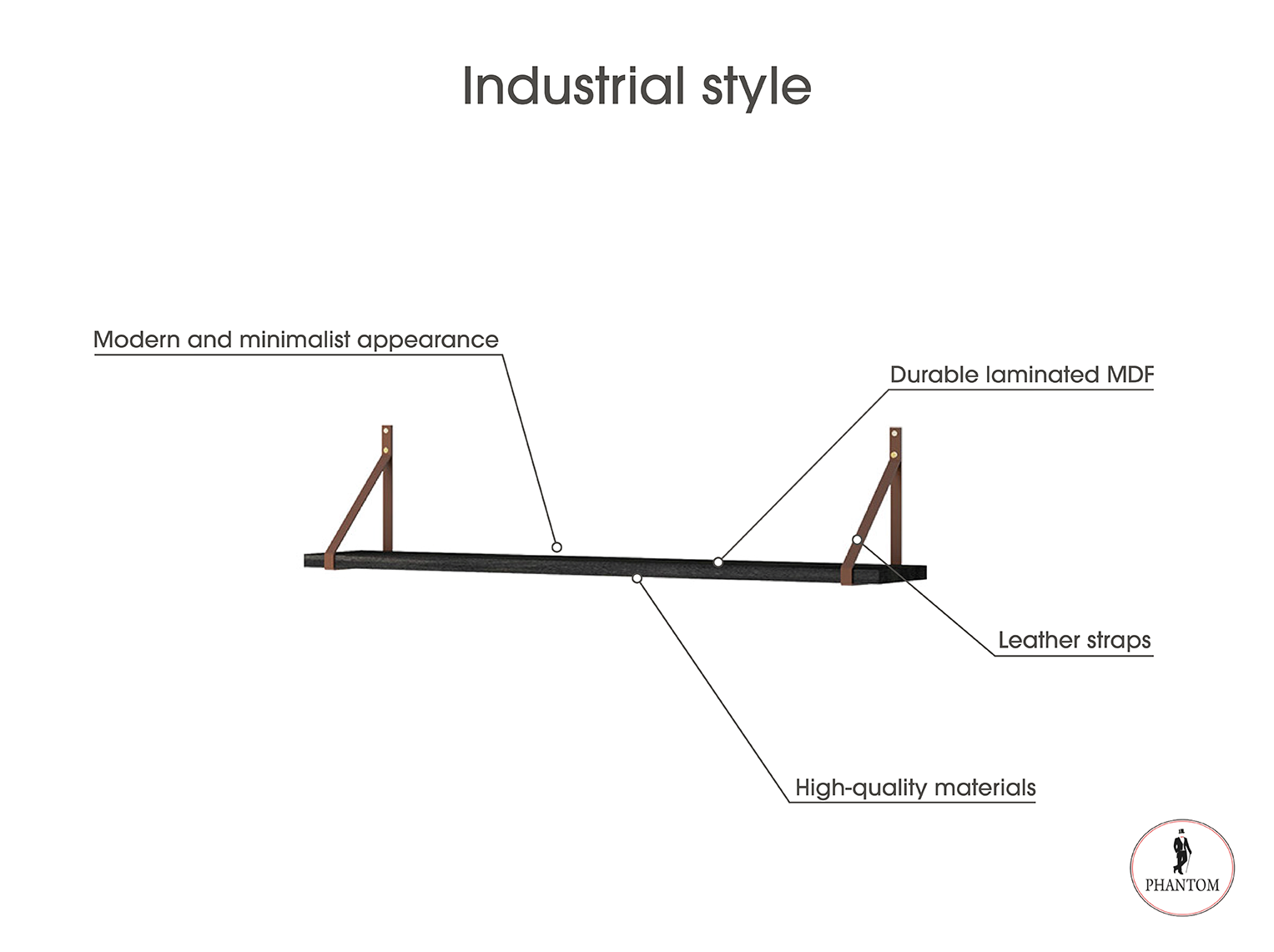 Dark Shelf - Stylish Wall Shelf with Modern Touch