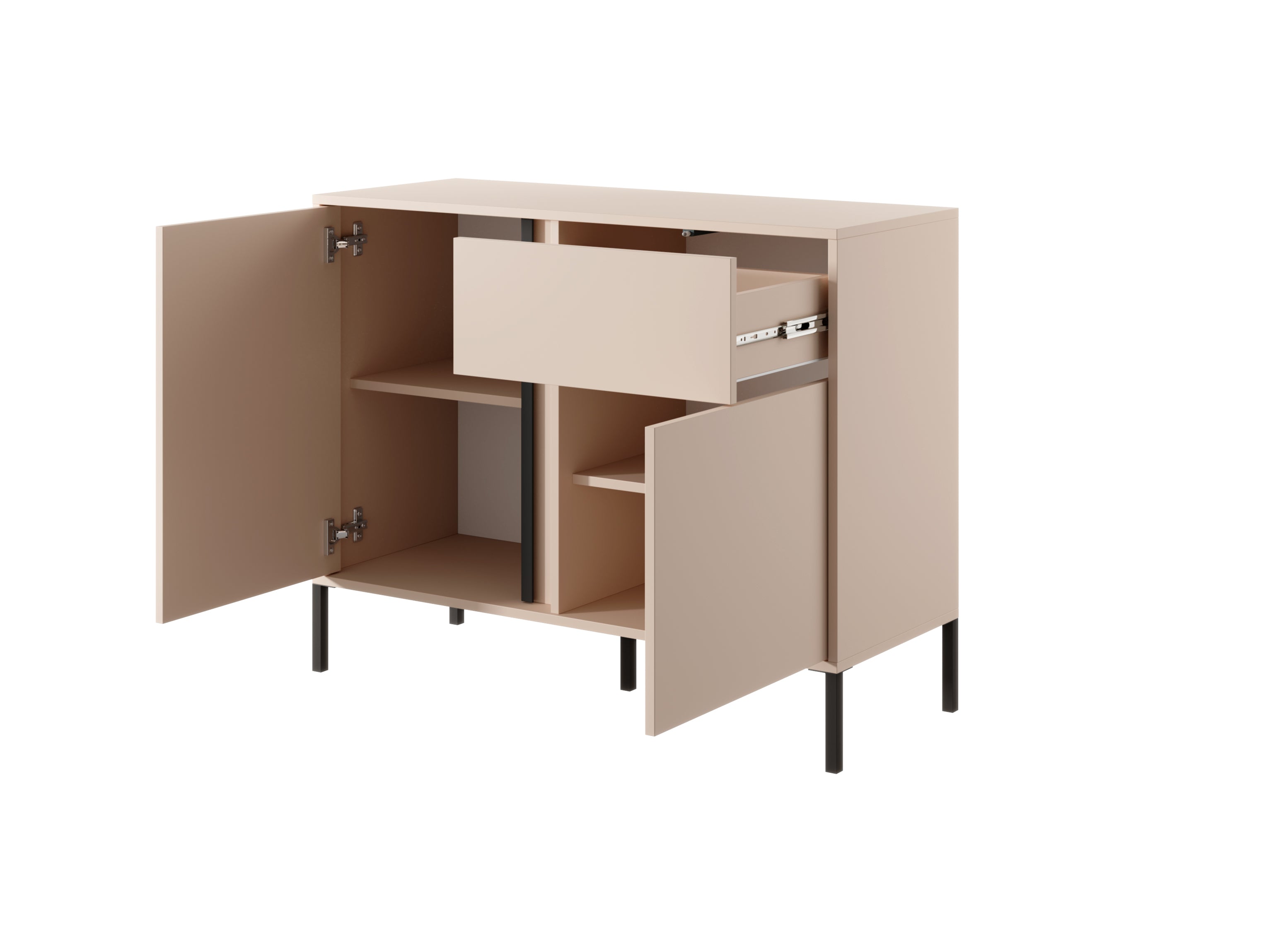 Lask Dast Highboard Cabinet 103 cm | 2 Doors, 1 Drawer