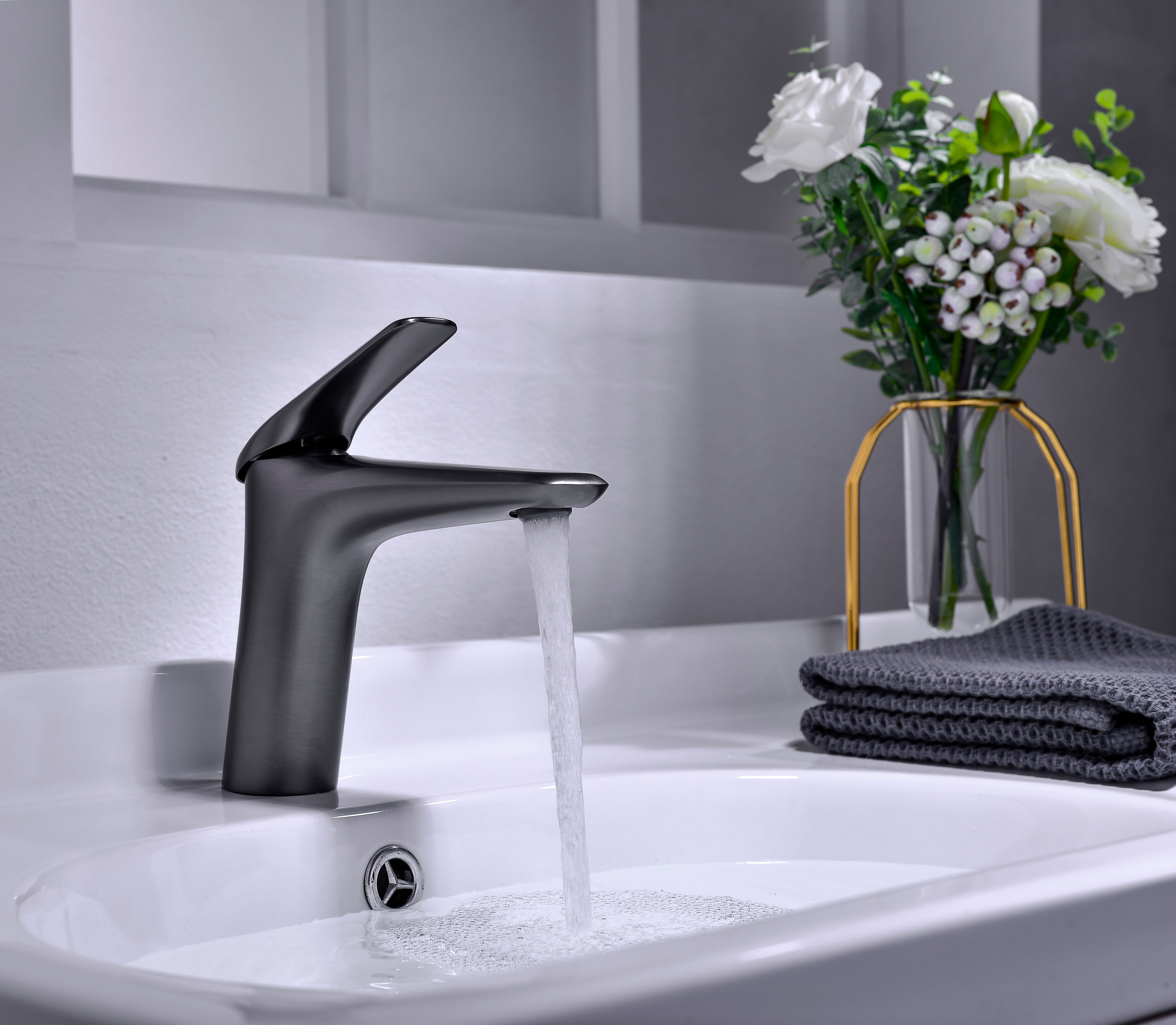 Niagara Low Basin Mixer Tap – Gun Grey, 86001GG