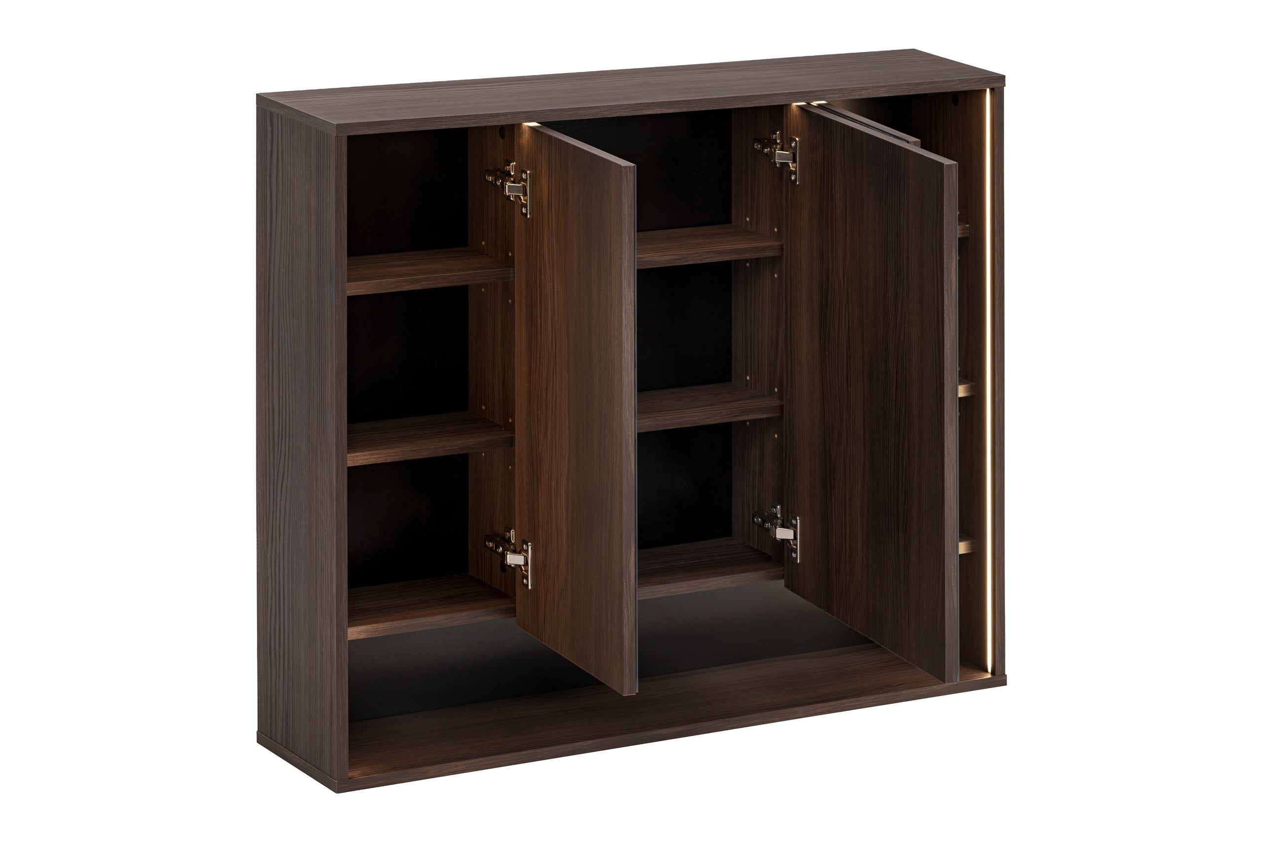 Dorothy Ristretto Mirror Cabinet 100 cm 3 Doors – Ristretto Oak