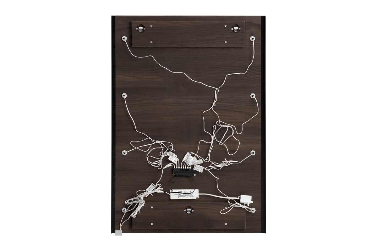 Dorothy Ristretto LED Mirror 60 cm – Ristretto Oak, Hollywood Bulb Lights