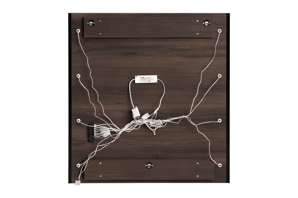 Dorothy Ristretto LED Mirror 80 cm – Ristretto Oak, Hollywood Bulb Lights