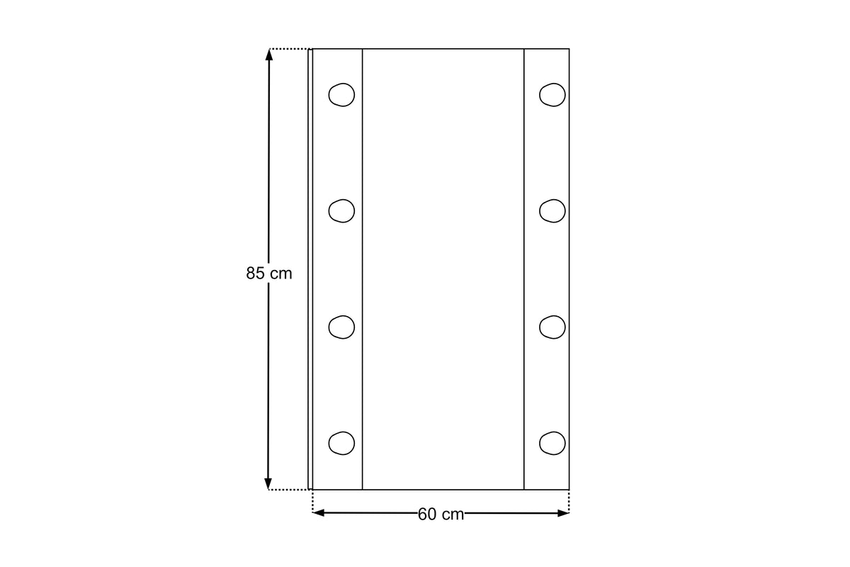 Dorothy Ristretto LED Mirror 60 cm – Ristretto Oak, Hollywood Bulb Lights