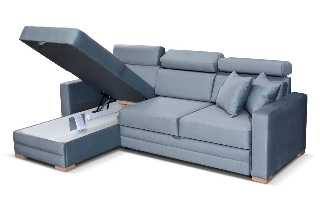 Solar Corner Sofa Slate Grey 165 x 235 cm