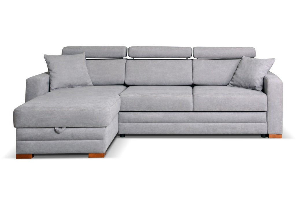 Solar Corner Sofa Soft Grey 165 x 235 cm