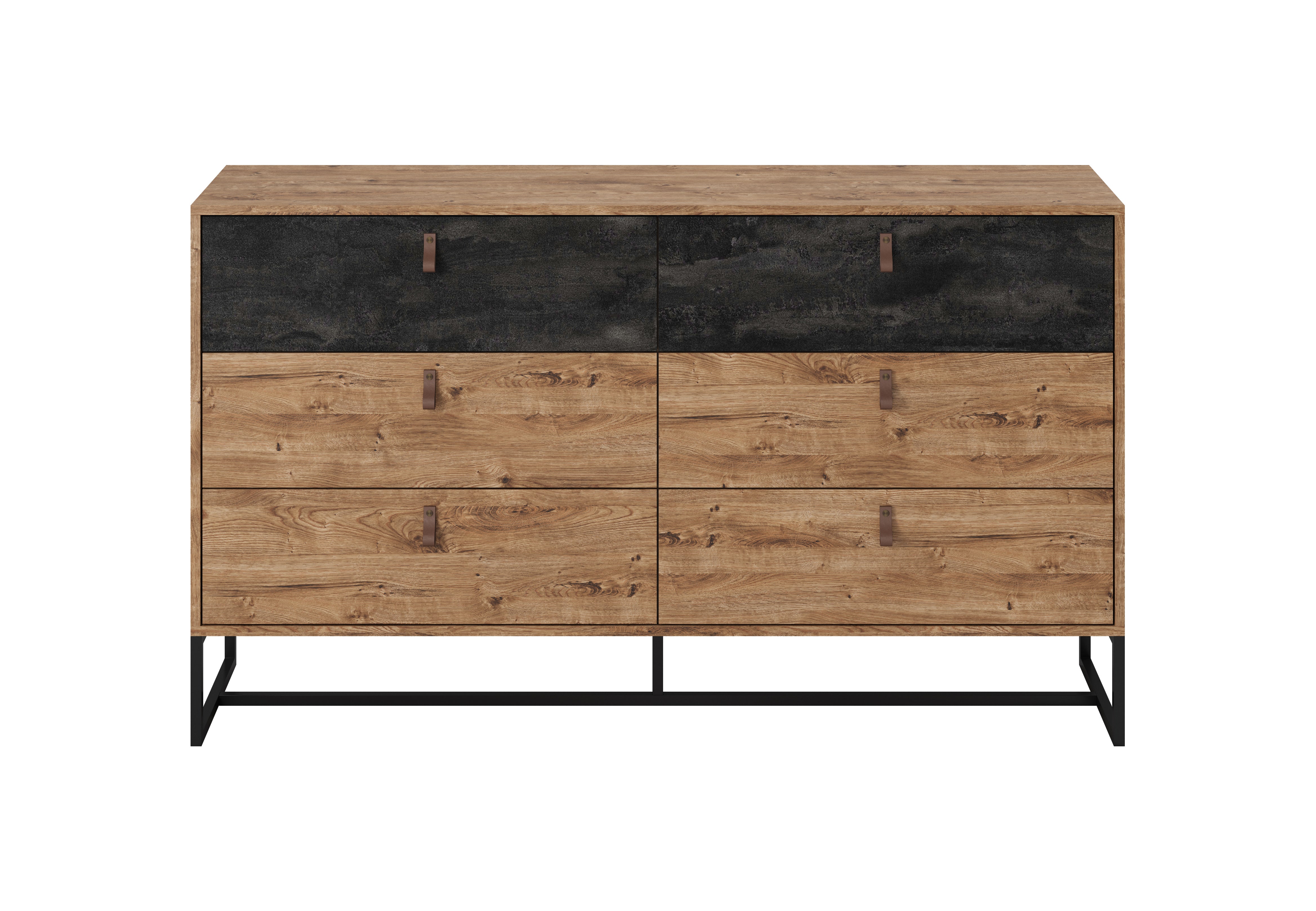 Dark Dresser 154 - Cabinet with Six Storage Drawers