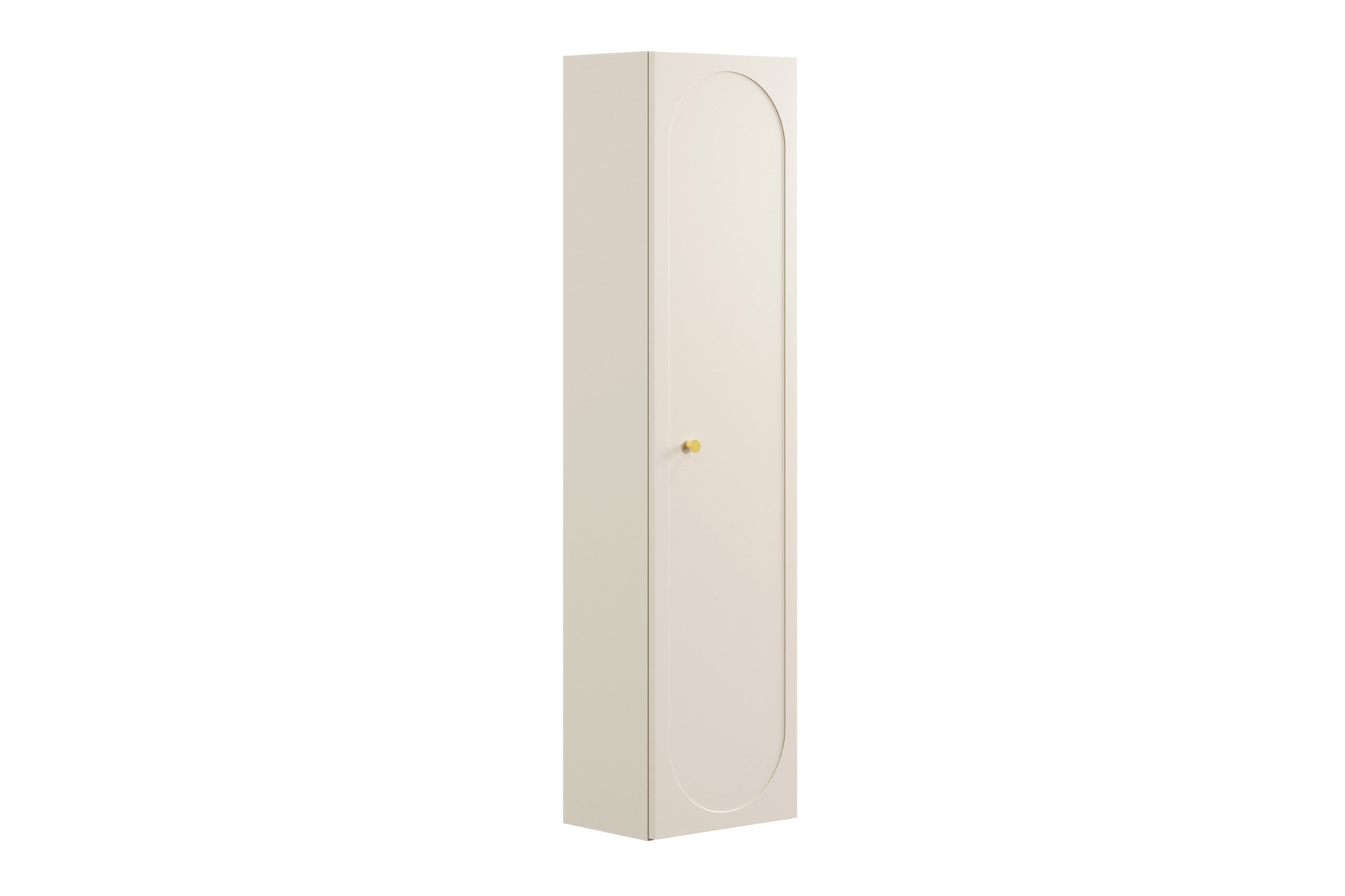 Donna Sand Tall Bathroom Cabinet 1 Door – Sand Beige, 35 cm