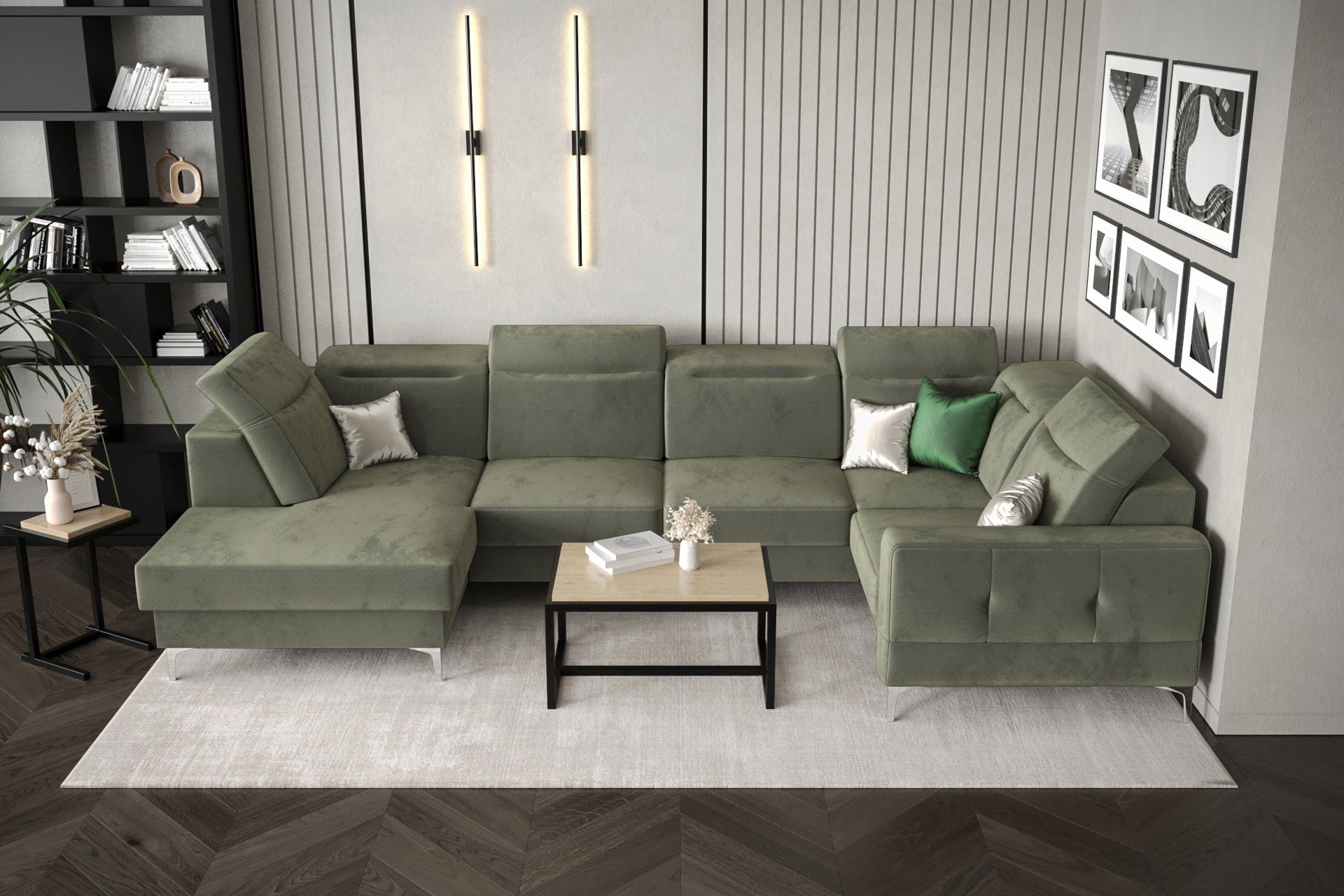 G-Malibu II Corner Sofa 182 x 350 x 180 cm - Compact Comfort and Modern Elegance