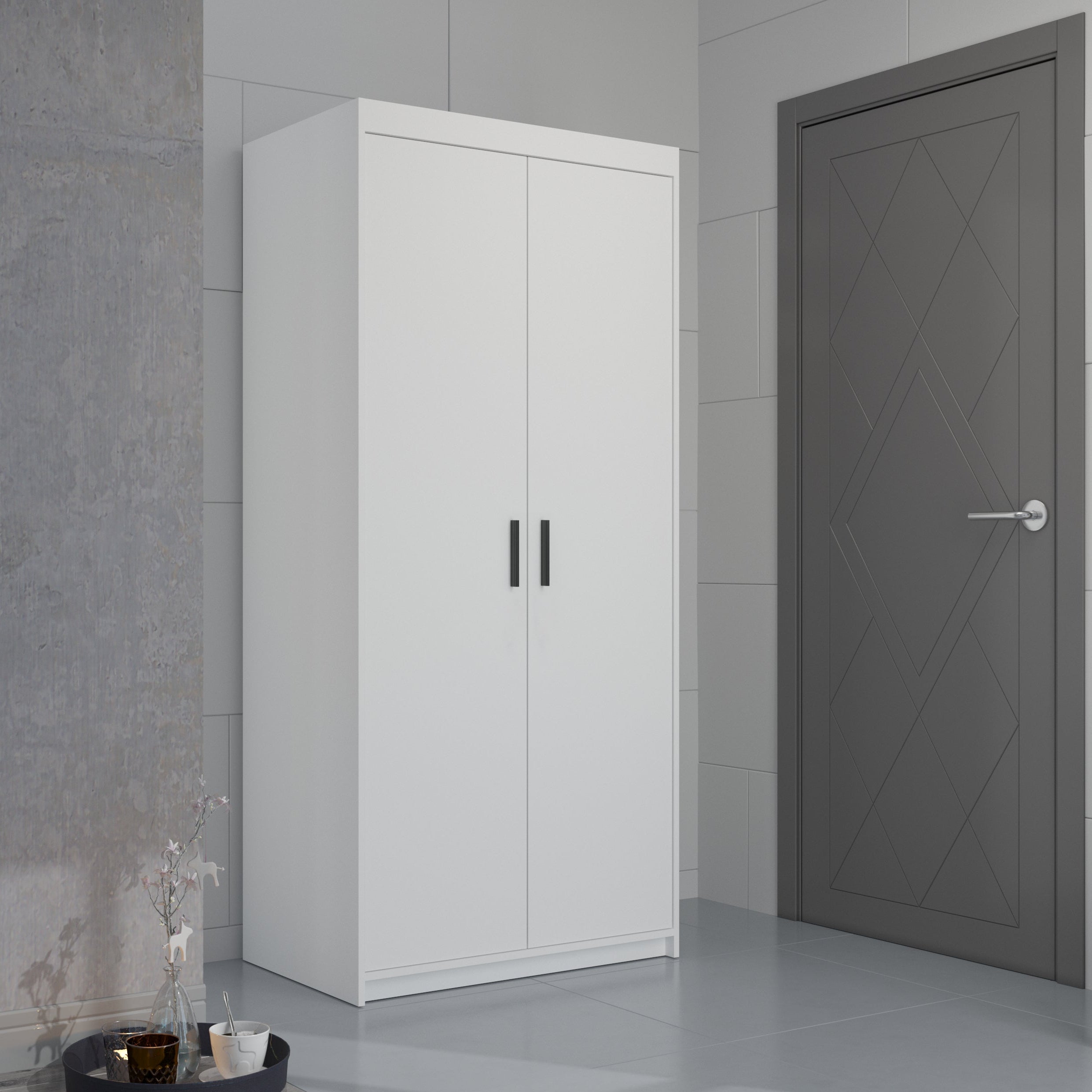 LE Elena 2D DL02 Wardrobe in White