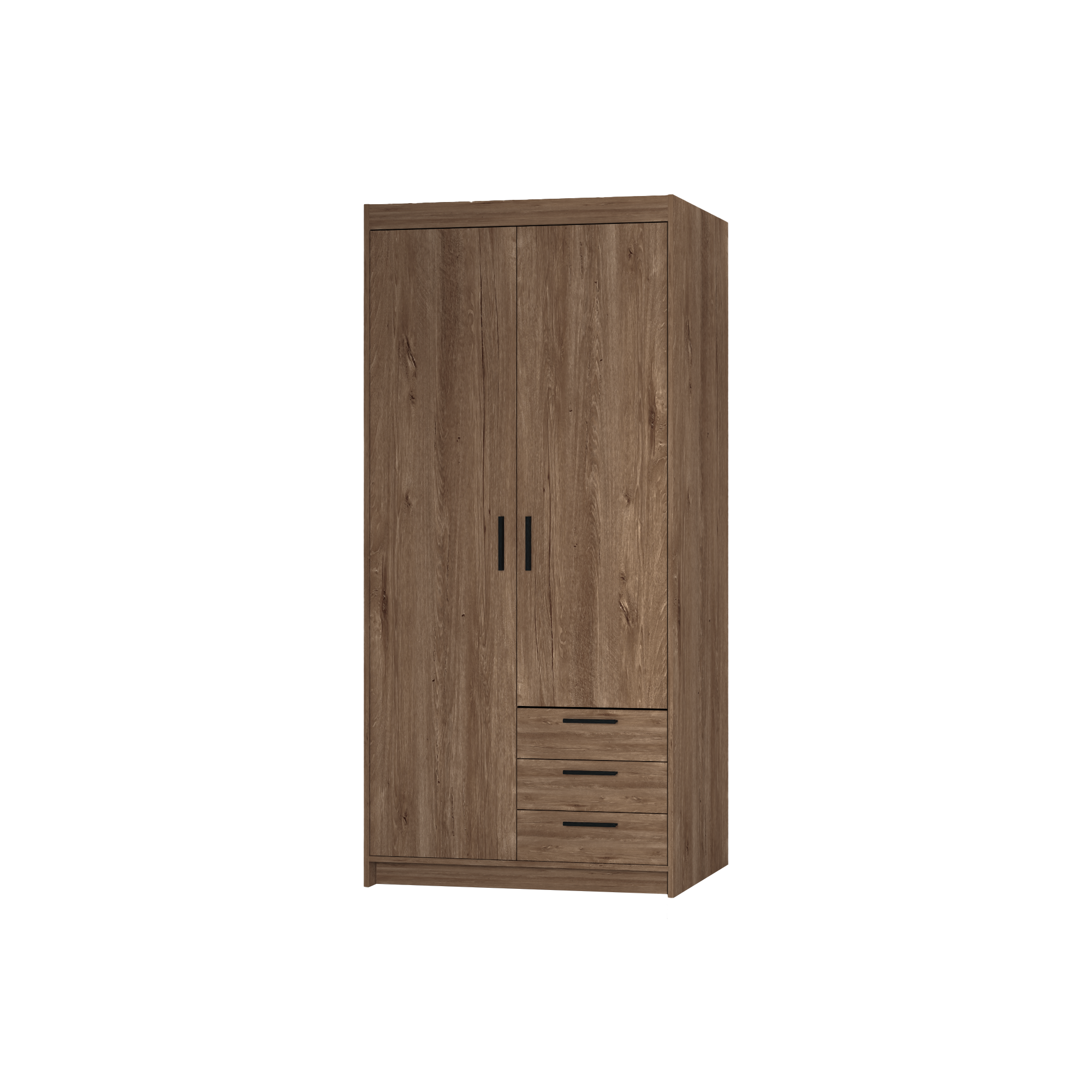 LE Elena 2D 3S DL02 3S Wardrobe in Lefkas Oak