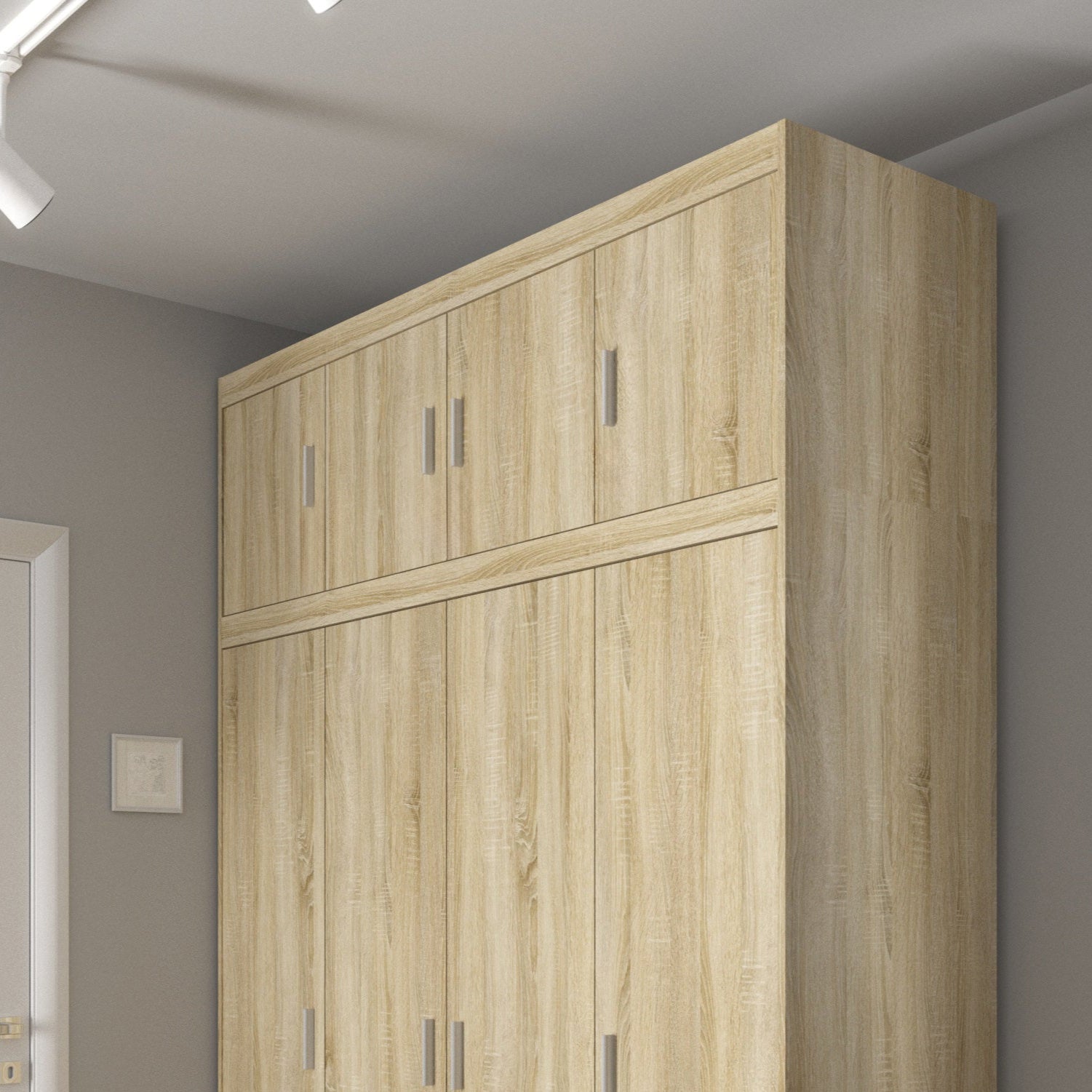 E Elena 4D NAELSO04 Overhead Cabinet in Sonoma Oak