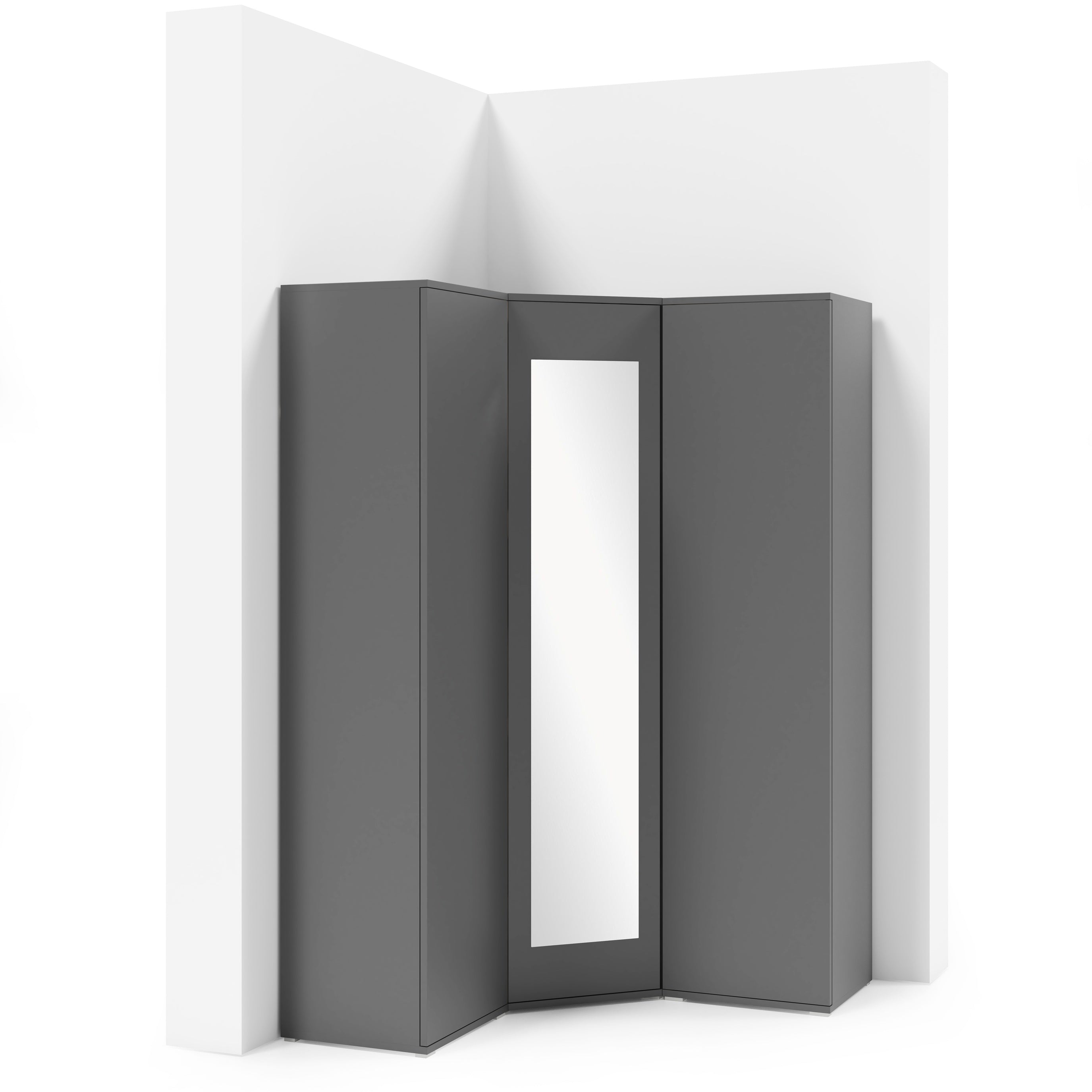 PK Emi 40 Hallway Wardrobe White/ Sonoma Oak/Graphite/Aristan Oak-Black