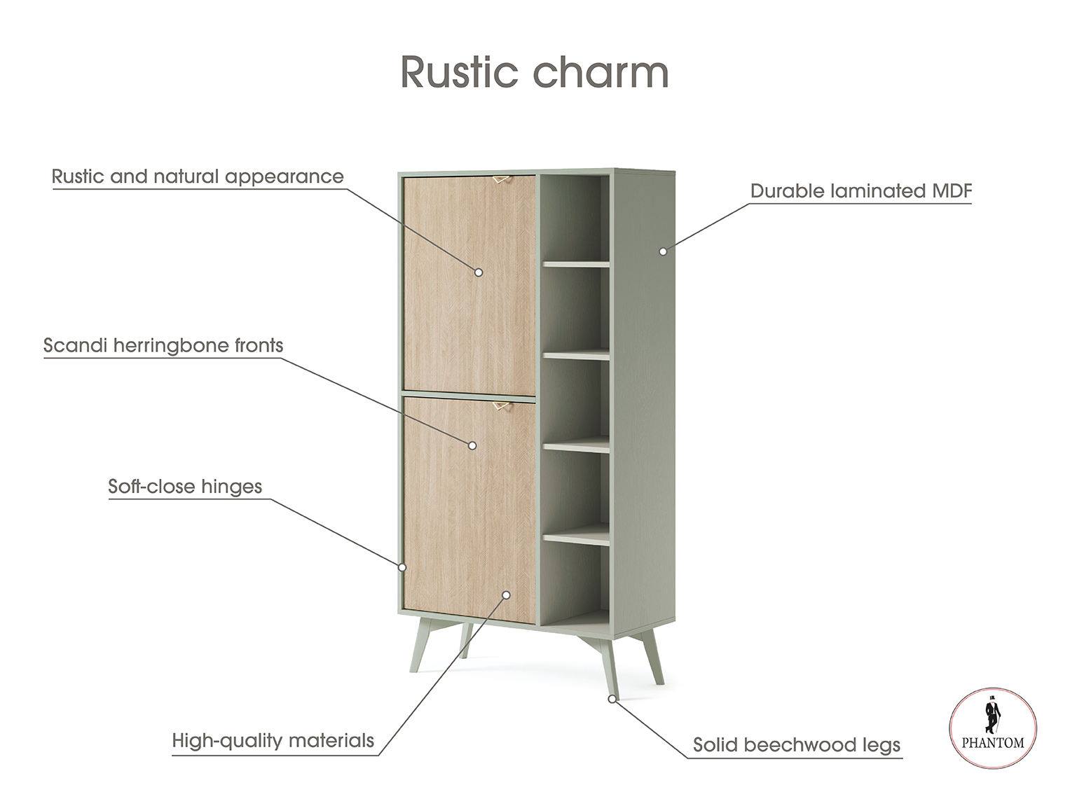 Forest Cabinet - Storage Cabinet Sand Beige