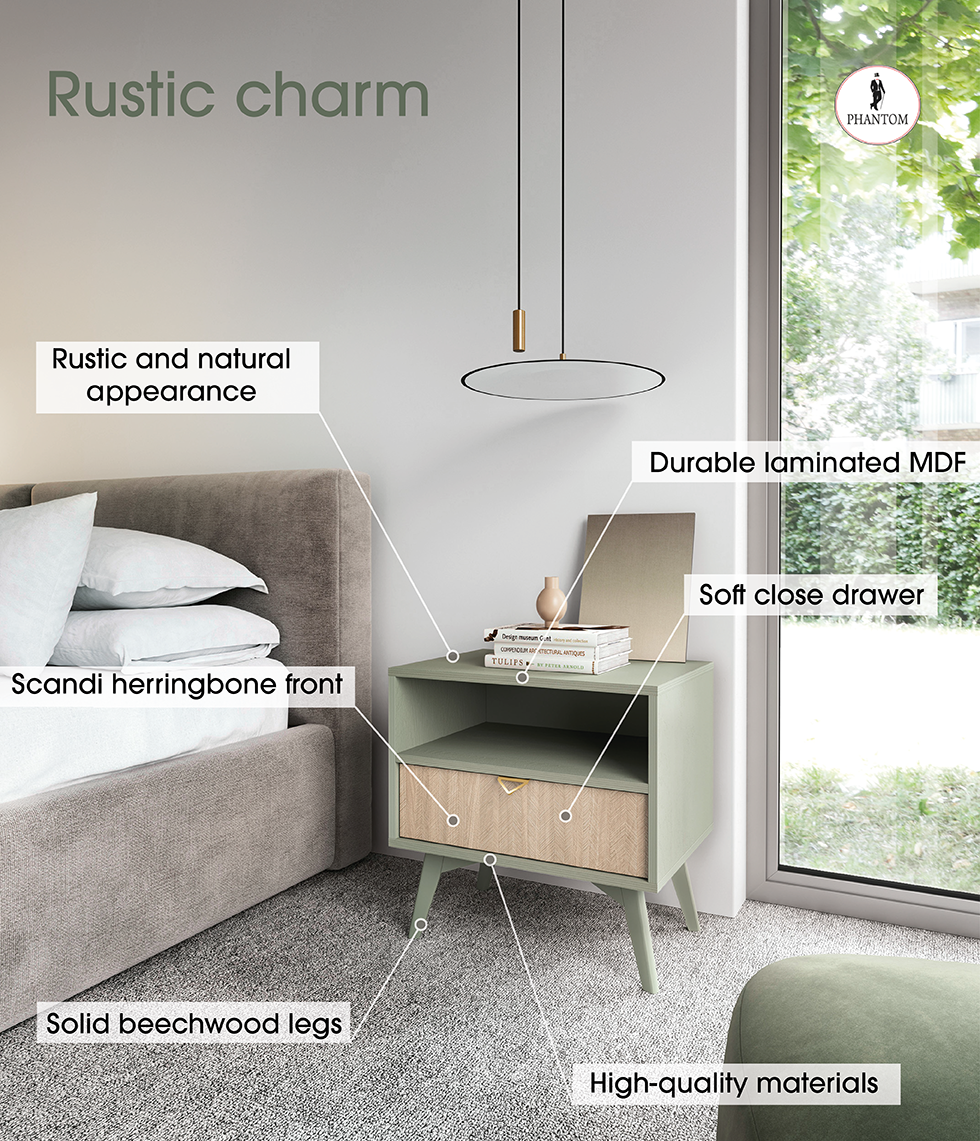 Forest Nightstand – Rustic Elegance Sand Beige