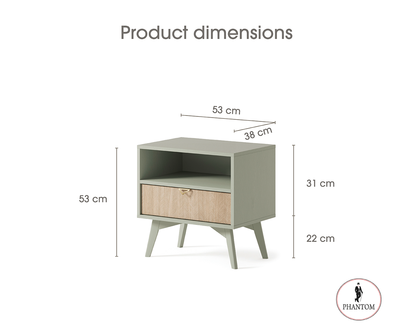 Forest Nightstand – Rustic Elegance Sand Beige