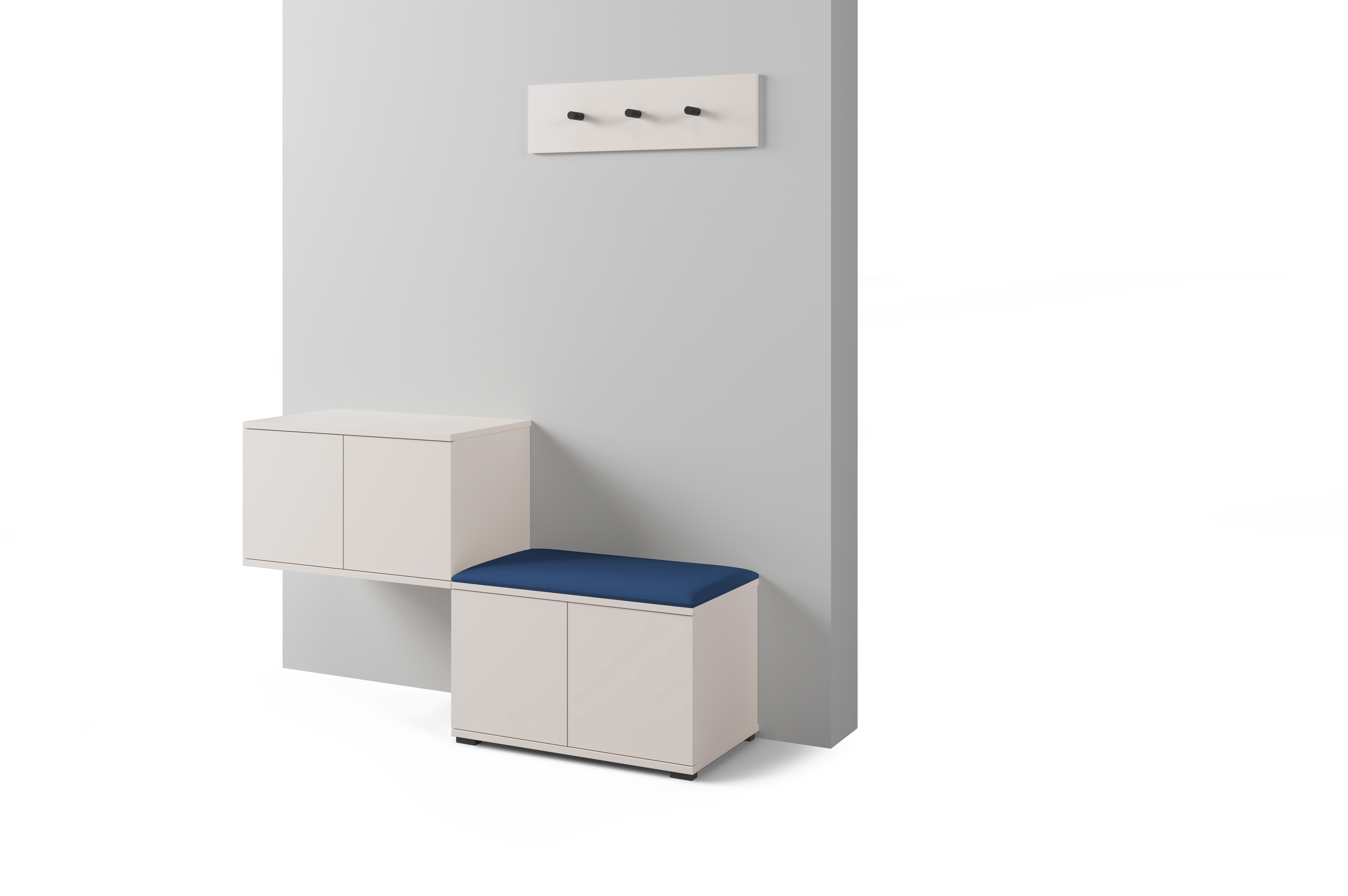 PK Bianco 7 Hallway Wardrobe Set - Deep Blue