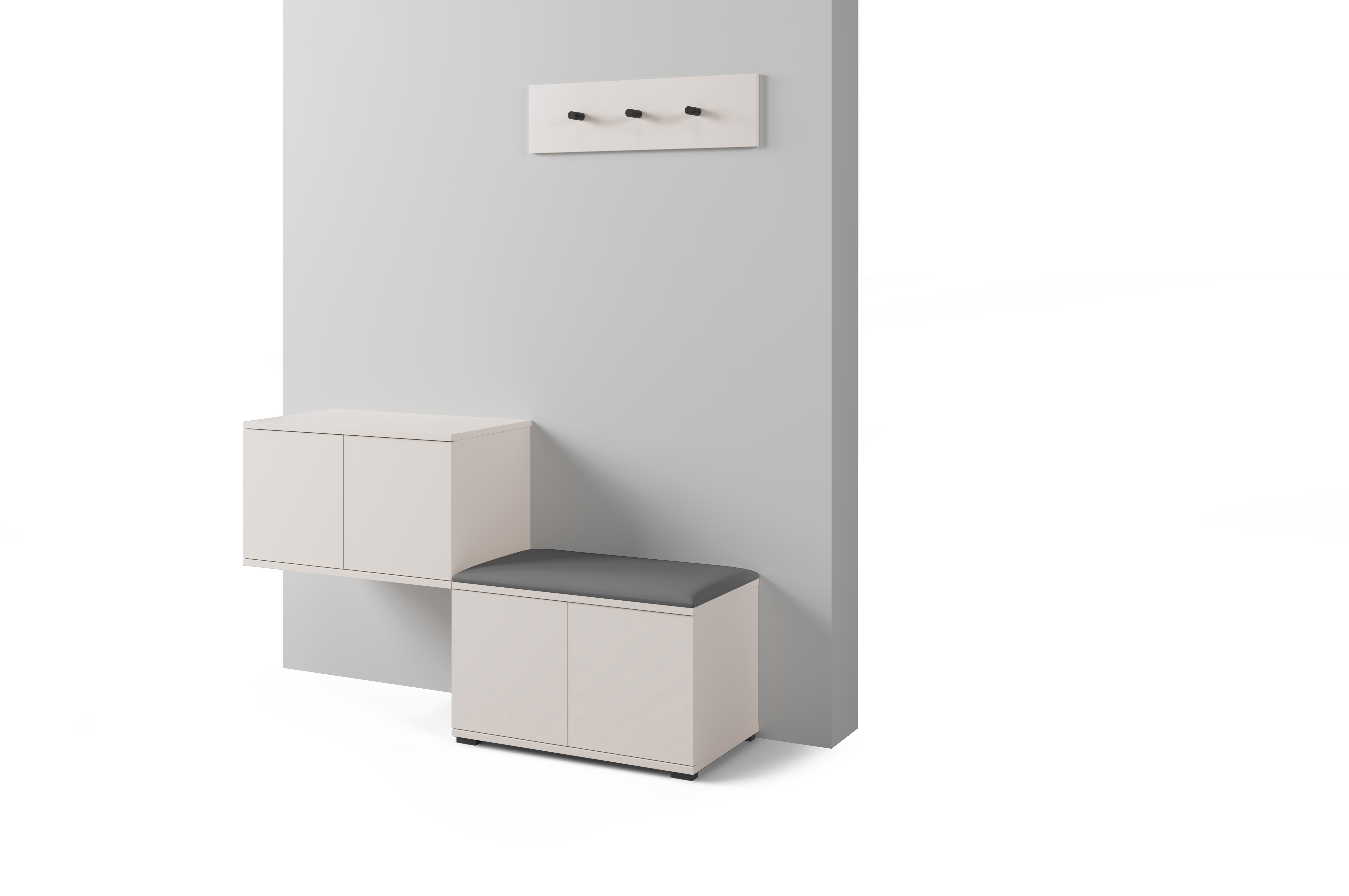 PK Bianco 7 Hallway Wardrobe Set - Elephant