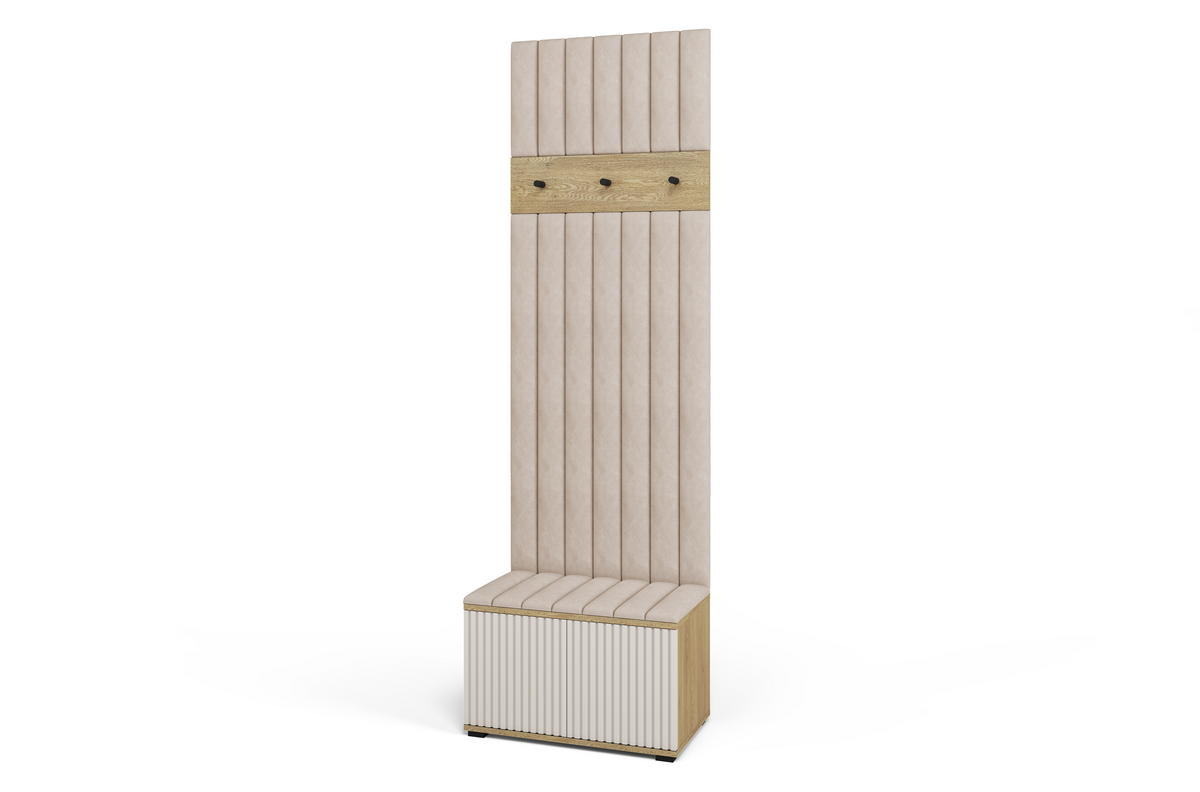 Bello Hallway Set 6 – Choose Leg Height & Panel Colour | Cashmere & Cremona Oak