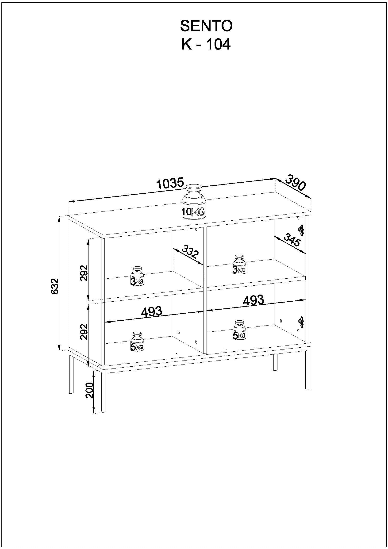 Sento Dresser - Modern Design with Practical Elegance