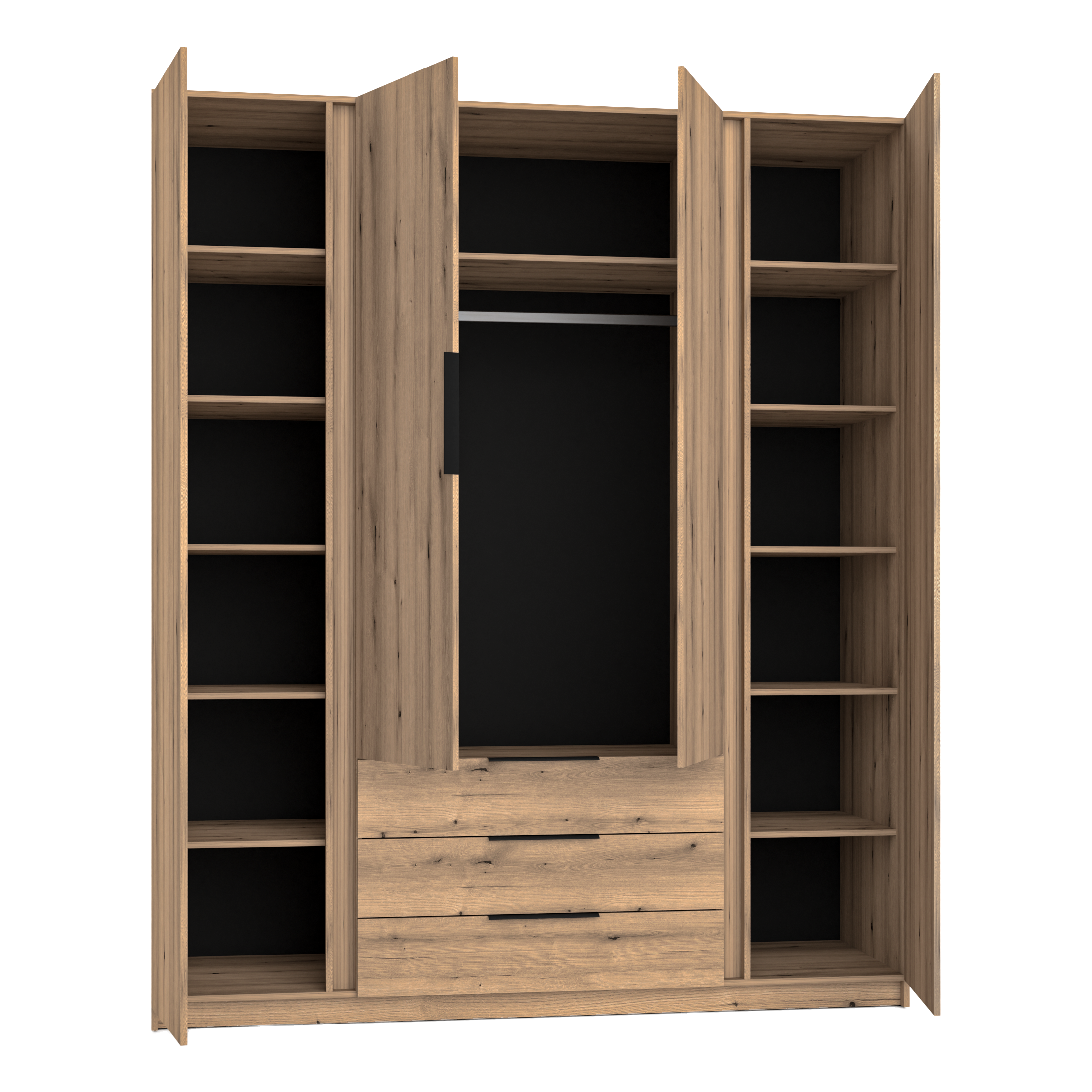 LE KAJA EV/BL 4 3S Wardrobe with Mirror