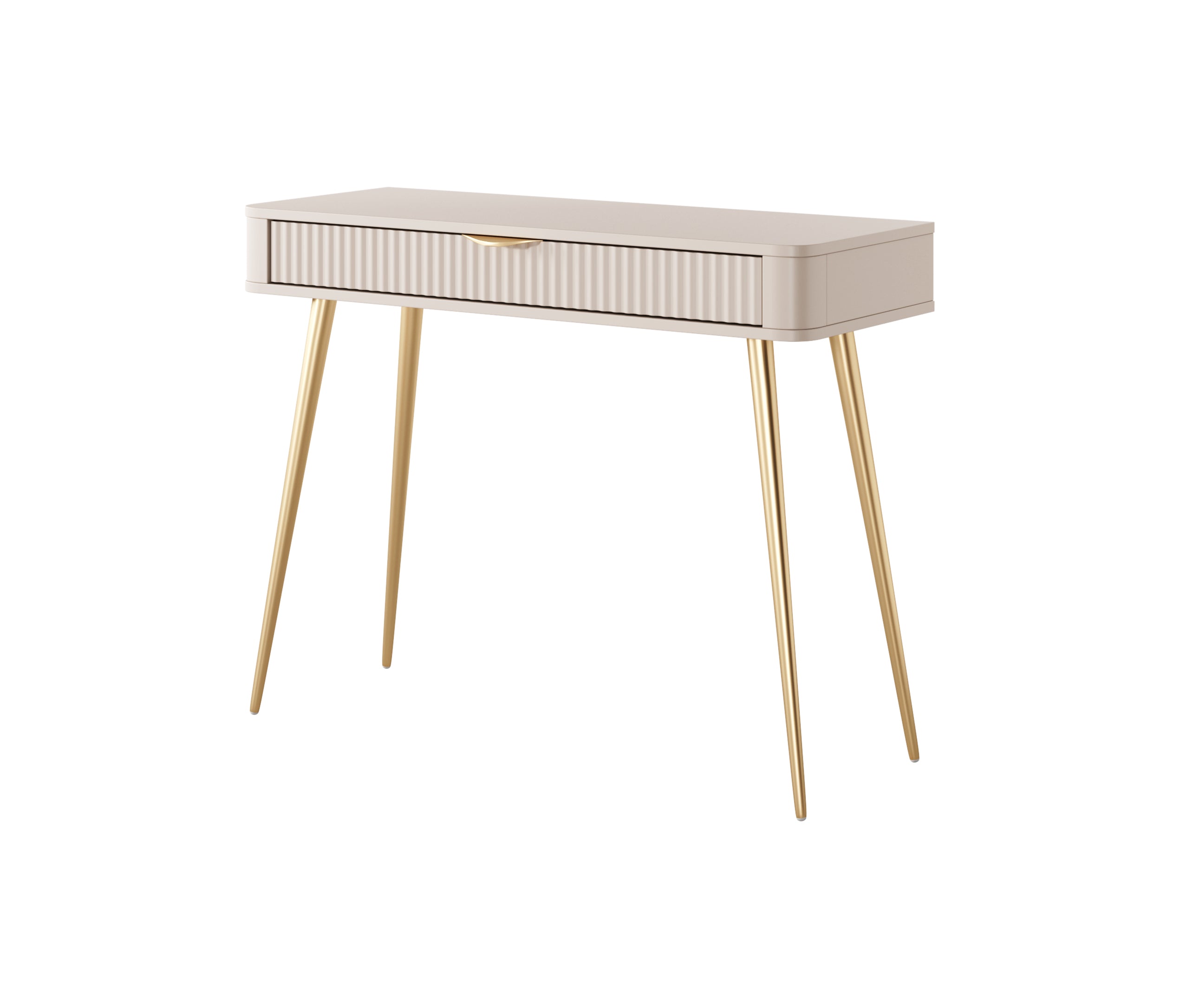 Lask Lante Beige – Dressing Table with Drawer (100.2 × 78 × 38 cm)