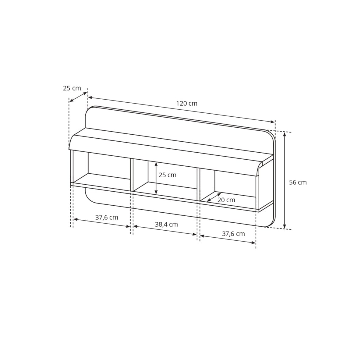 Lask Link – Wall Shelf 120 cm