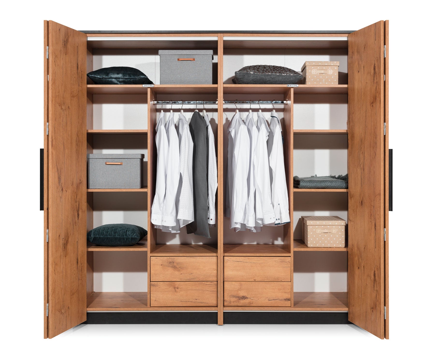 NE Loft 4-Door Wardrobe with Mirrors – 204 cm