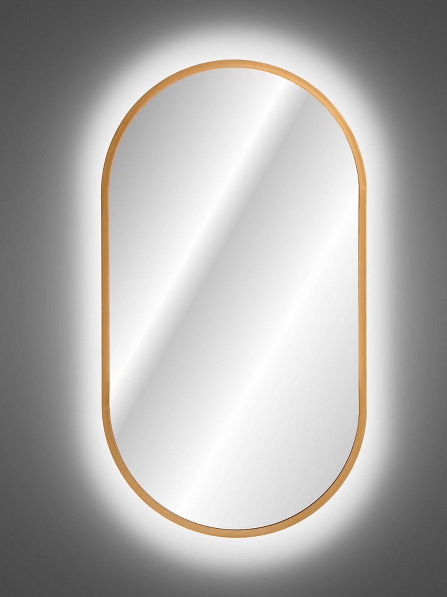 Apollo Gold LED Mirror – 50 x 90 cm