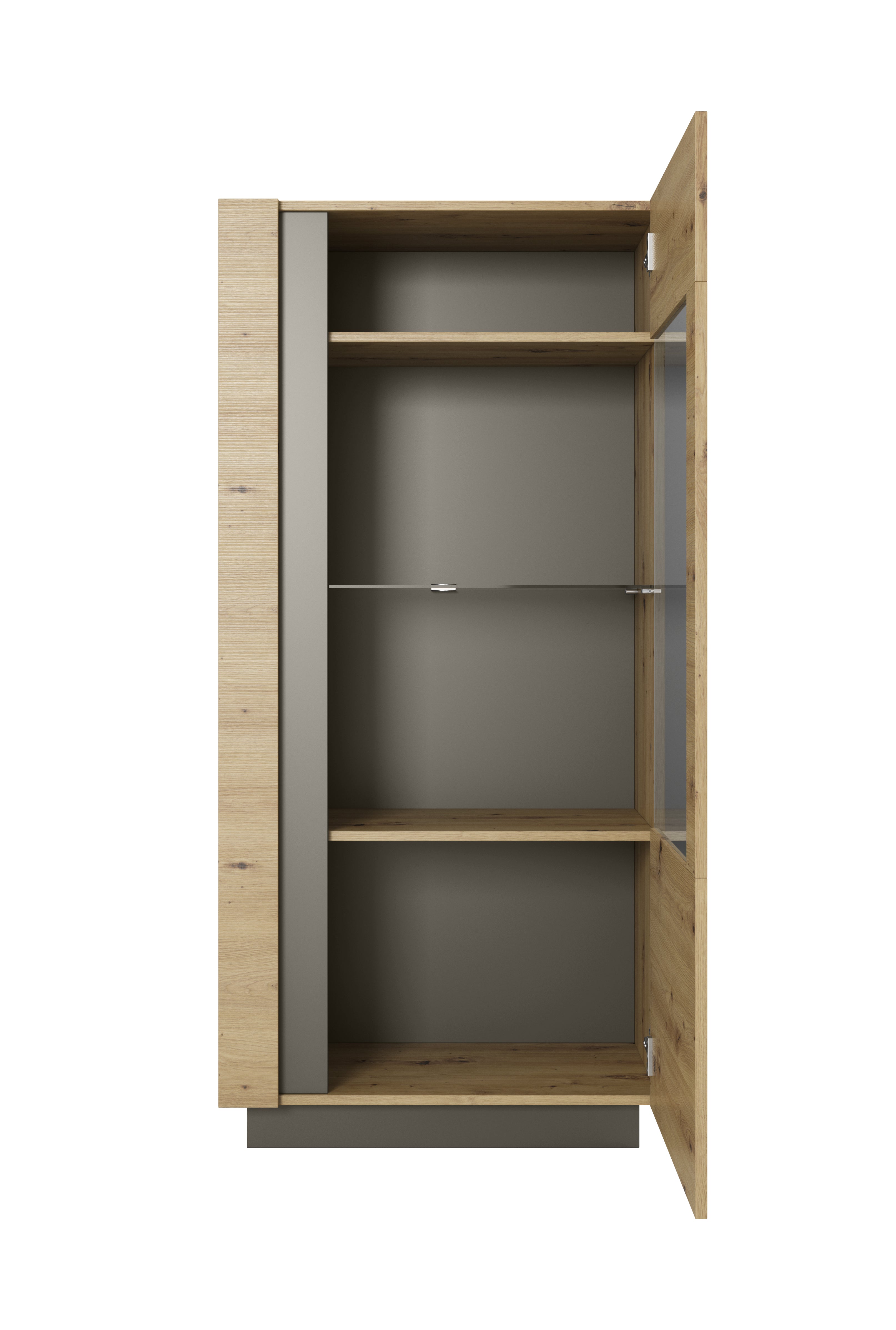 Lask ARCO Display Cabinet 72 – 72 x 40 x 154 cm – Artisan Oak